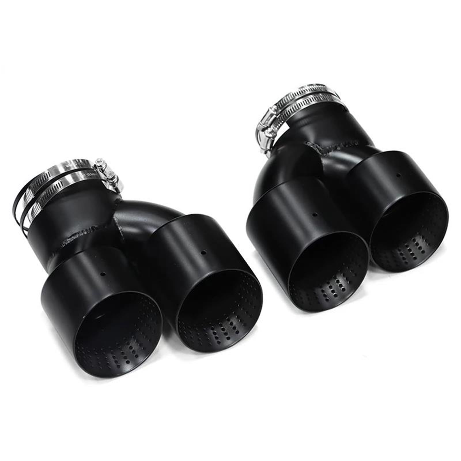Endrohrblenden Quad-Auto-Auspuffrohr Auspuffblende Für G42 Für M240i 2019+ Matte Edelstahl Schalldämpfer Endrohr Auspuffanlage Düse Auspuff Endrohr(Matte Black A) von DZSNBMSHD