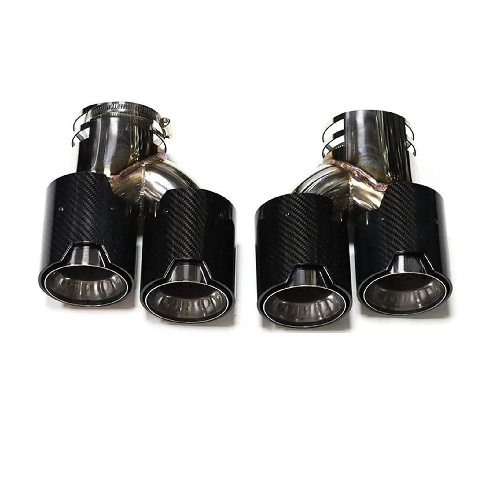 Endrohrblenden Quad Carbon Fiber Auspuff Tipp Für G22 G23 Für M440i 2021 2022 Dual Auspuffrohr Schalldämpfer Spitze Auspuff System Düse Endrohr Auspuff Endrohr(Carbon look N) von DZSNBMSHD