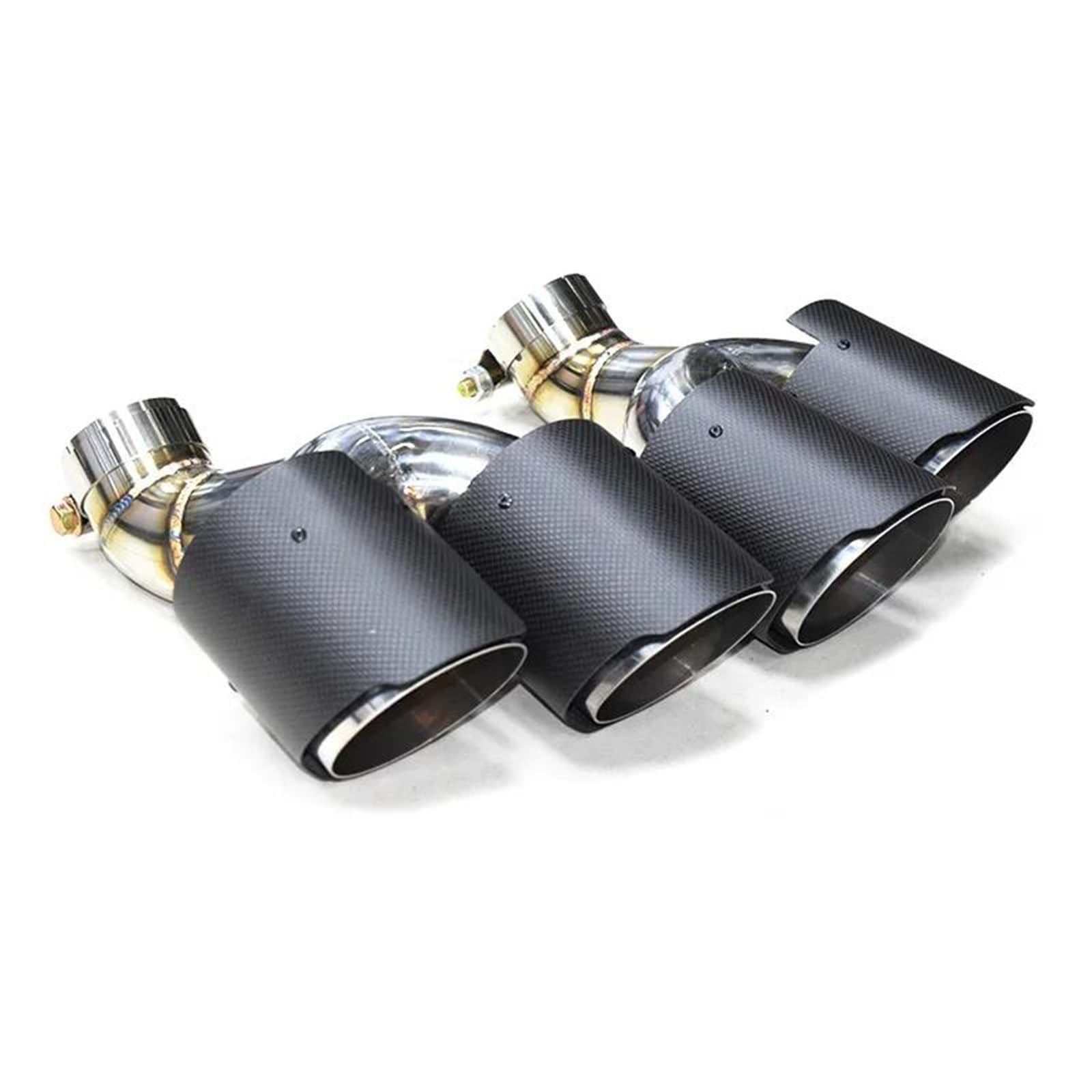 Endrohrblenden Quad Carbon Fiber Auto Auspuffblende Für A6 A7 C8 2020+ Schalldämpfer Spitze Auspuffanlage Düse Endrohr Spitzen Auspuff Endrohr(Carbon C) von DZSNBMSHD