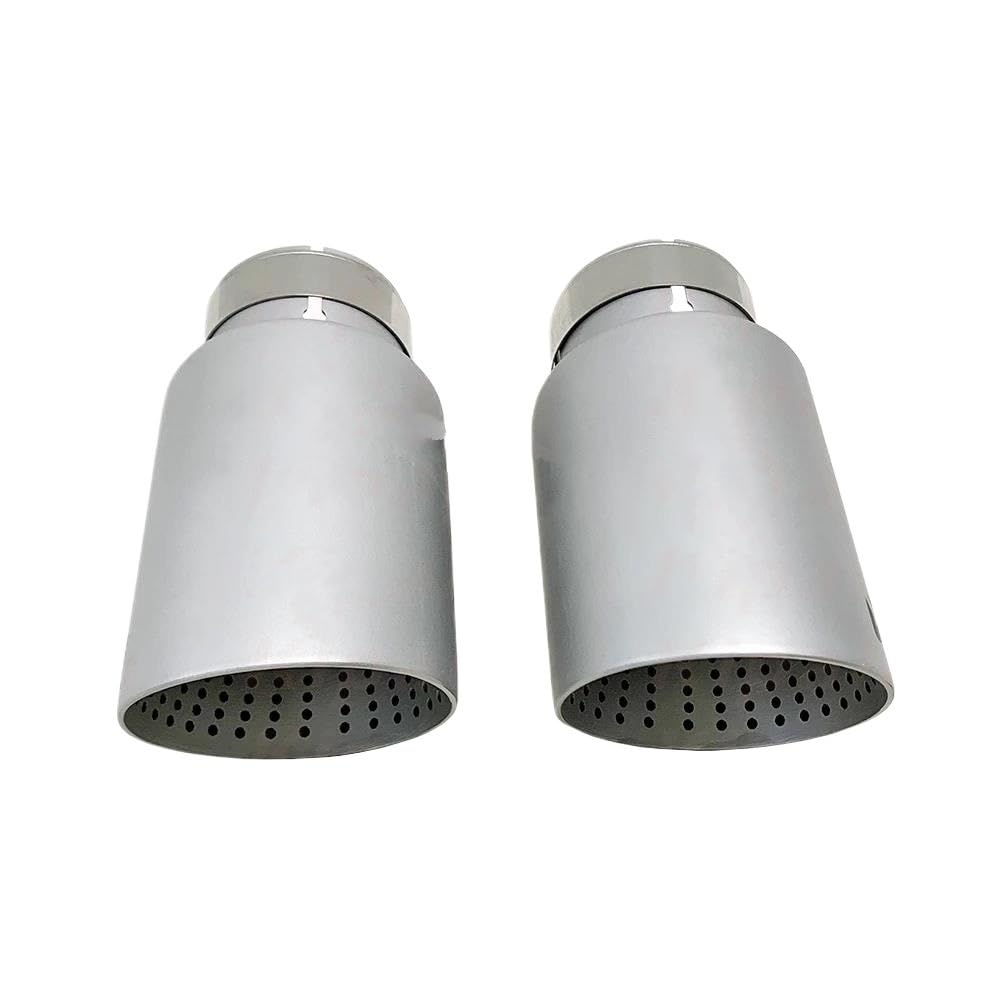 Endrohrblenden Stil Einzelne Edelstahl-Auspuffblenden Schalldämpfer Universal Auto Für VW Für Golf 6 Für Golf 7 R Für Tiguan Auspuff Endrohr(In60-101mm) von DZSNBMSHD