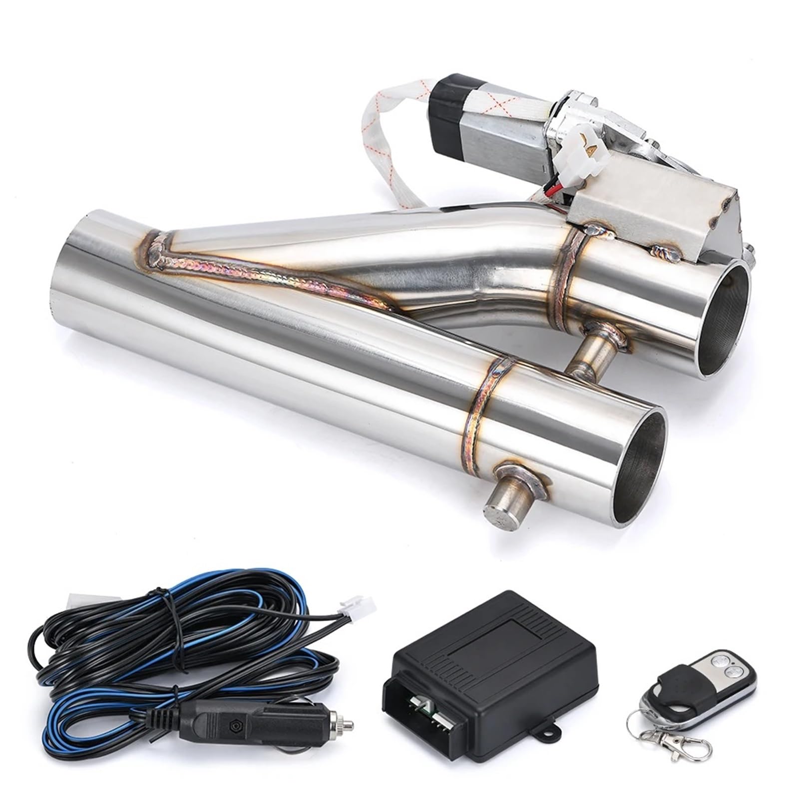 Endrohrblenden Universal 2 "2,25" 2,5 "3" Doppelventil Elektrisches Auspuff-Abschaltventil Auspuffrohr Schalldämpfer Kit Mit Drahtloser Fernbedienung Auspuff Endrohr(2.25 Inch) von DZSNBMSHD