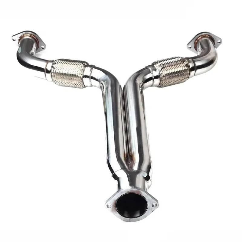 Endrohrblenden Y-Rohr Auspuffrohr 201 Edelstahl Abgaskrümmer Header Midpipe Für Nissan Für 350Z G35 2004-2005 Auspuff Endrohr von DZSNBMSHD