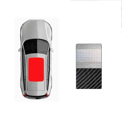 Auto Schiebedach Sonnenschirm Wärme Für Peugeot 2008 A94 2014~2018 2016 2017 MK1 Isolierung Sonnenschutz Kühlung Auto-Sonnenschutz(Silber schwarz) von DZSQEGBX