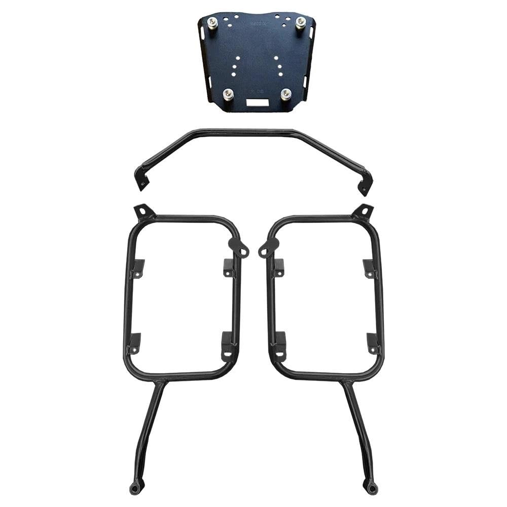 Gepäckträger hinten Edelstahl Gepäck Rack Für 800 MT Für Sport 2021 2022 Motorrad Aluminium Box Top Case Sattel Pannier Halterung Halter Motorrad Hinten Gepäckträger(Black One Set) von DZSQEGBX