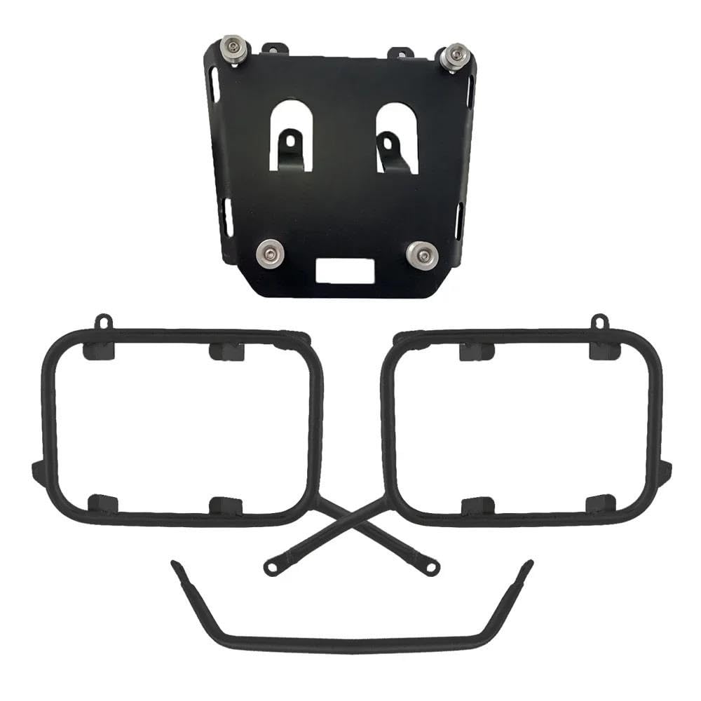 Gepäckträger hinten Für VOGE 300 DS 2022 Edelstahl Gepäckträger Motorrad Heckkoffer Pannier Satteltasche Topcase Seitenbox Satteltaschenhalterung Motorrad Hinten Gepäckträger(Black One Set) von DZSQEGBX