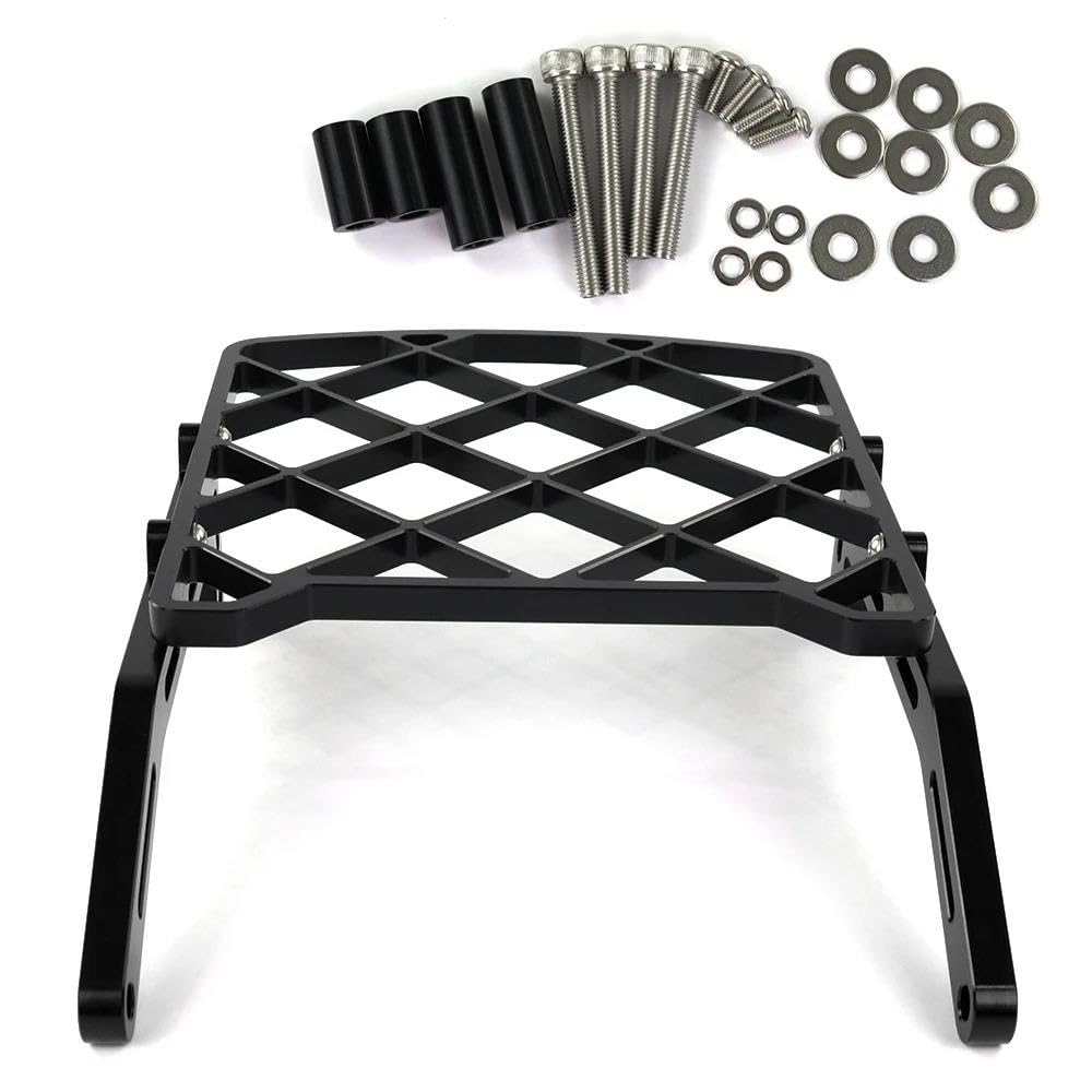 Gepäckträger hinten Hinten Gepäck Rack Für CRF300L 2021 2022 2023 2024 Motorrad Fracht Rack Montieren Rückenlehne Regal Halter Motorrad Hinten Gepäckträger(Schwarz) von DZSQEGBX