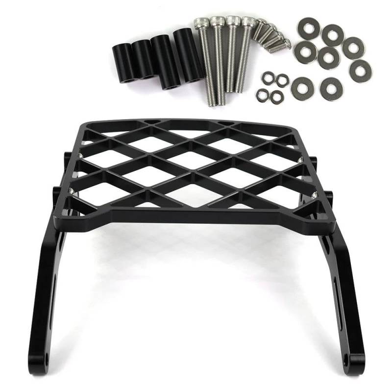 Gepäckträger hinten Hinten Gepäck Rack Für CRF300L 2021 2022 2023 2024 Motorrad Fracht Rack Montieren Rückenlehne Regal Halter Motorrad Hinten Gepäckträger(Schwarz) von DZSQEGBX