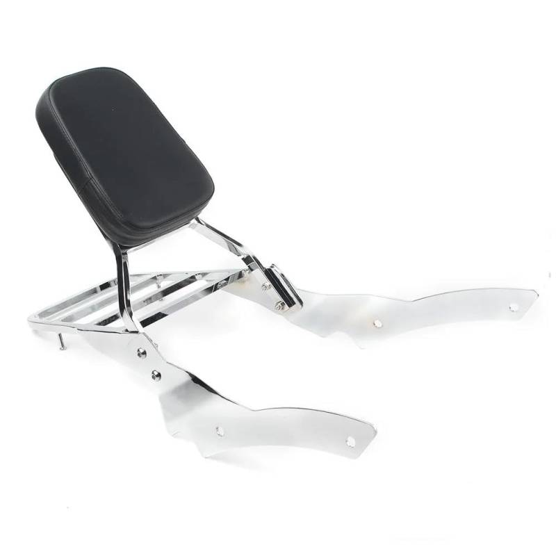 Gepäckträger hinten Motorrad-Beifahrer-Rückenlehne Sissy Bar Mit Gepäckträgerpolster Für Drag Für Star Für V-Star 400 650 Custom 1996-2011 Motorrad Hinten Gepäckträger von DZSQEGBX