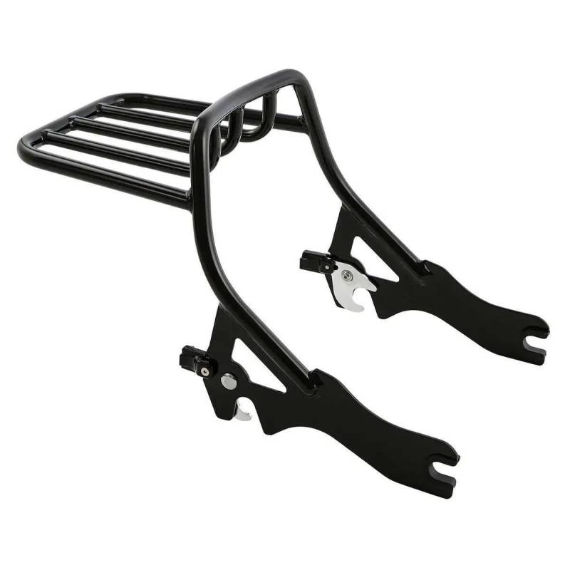 Gepäckträger hinten Motorrad-Gepäckträger Für Für Deluxe FLDE 2020 Für Heritage Classic FLHC 2019 Für Softail Slim FLSL Für Street Bob Motorrad Hinten Gepäckträger(Schwarz) von DZSQEGBX