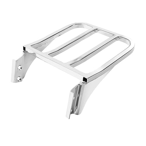 Gepäckträger hinten Motorrad-Gepäckträger Hinten Für Für Heritage Softail Für Dyna Street Bob FXDB Für Low Rider Für Super Glide FX Motorrad Hinten Gepäckträger(Chrome) von DZSQEGBX