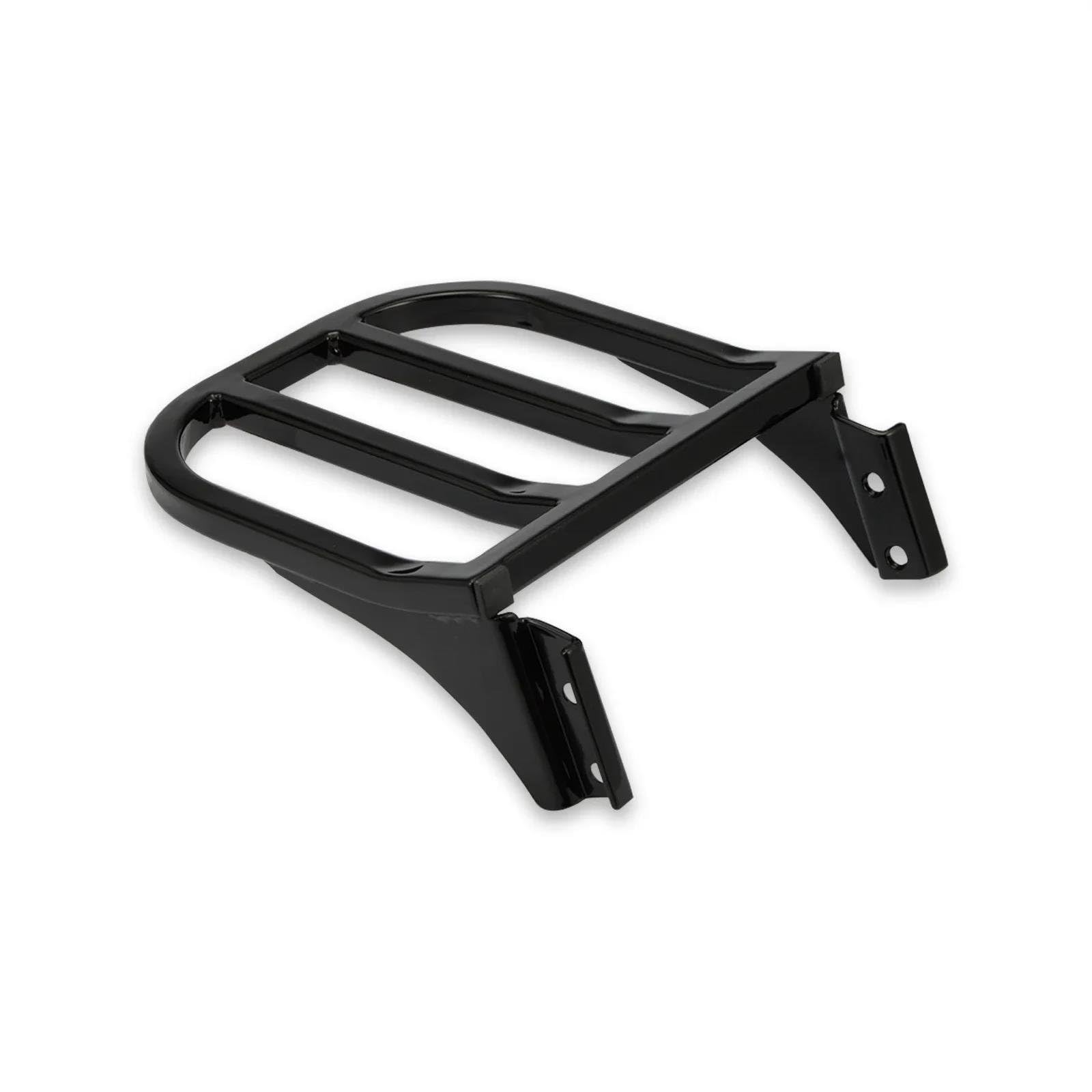 Gepäckträger hinten Motorrad Sissy Bar Rückenlehne Hinten Gepäck Rack Unterstützung Chrom Für Sportster XL 883 1200 FLST FLSTC FLSTSC Für Dyna Softail Motorrad Hinten Gepäckträger(Schwarz) von DZSQEGBX