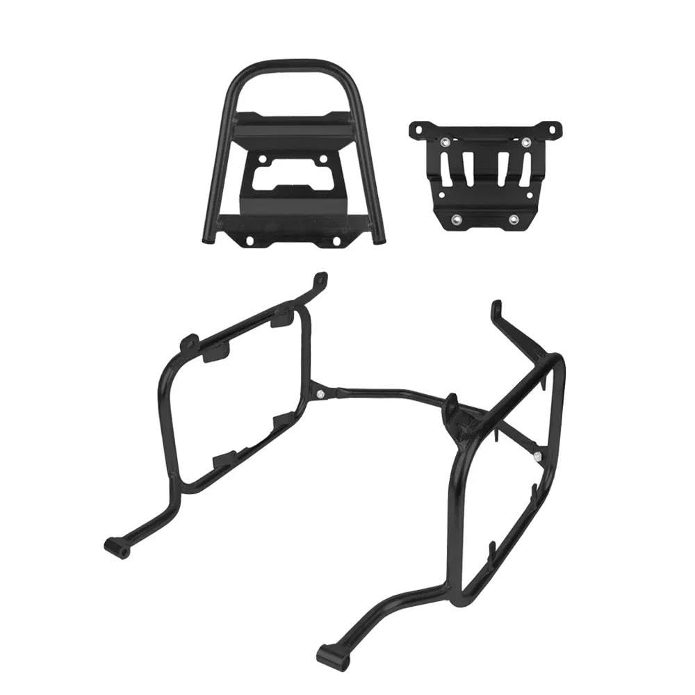 Gepäckträger hinten Packtaschen Top Case Gepäckträger Für XL750 Für Transalp XL 750 2023 2024 Motorrad Satteltasche Edelstahlhalterung Motorrad Hinten Gepäckträger(Black One Set) von DZSQEGBX