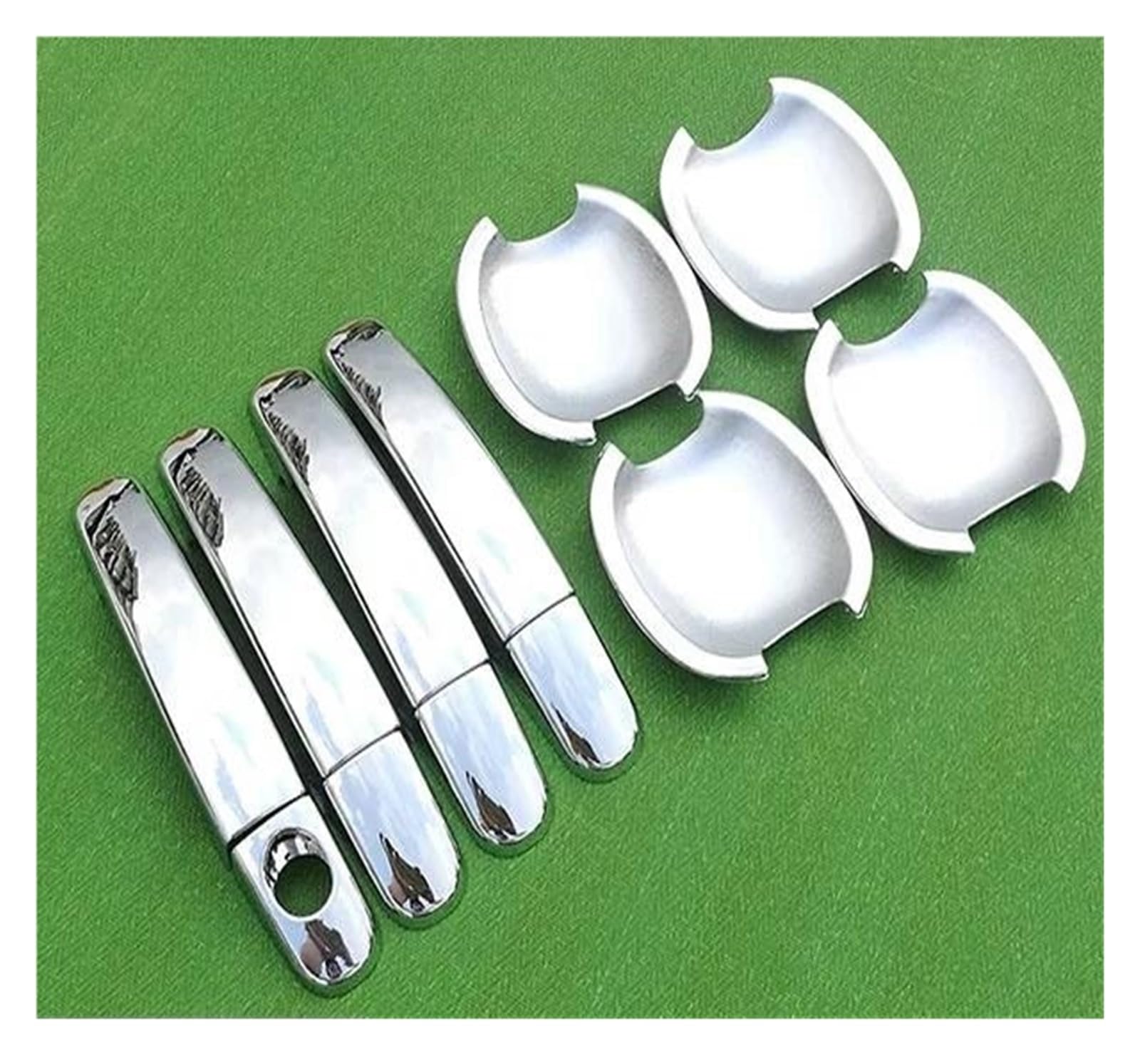 Auto-Außentürgriff Für Ford Für KUGA MK1 2008 2009 2010 2011 2012 Chrom Griff Abdeckung Trim Set 4 Tür Auto Zubehör Aufkleber Auto Styling Außentürgriff(Handle Bowl) von DZSQOMHGD
