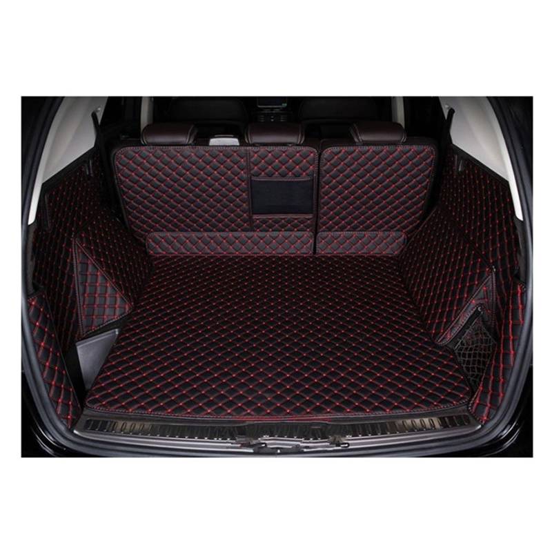 Kofferraummatte Auto Custom Car Stamm Matten Für Cadillac Für Escalade Für K2XL 2015-2020 Auto Cargo-Liner Pads Auto Boot Teppich Fußmatten Kofferraum(B Black Red) von DZSQQGSDSF