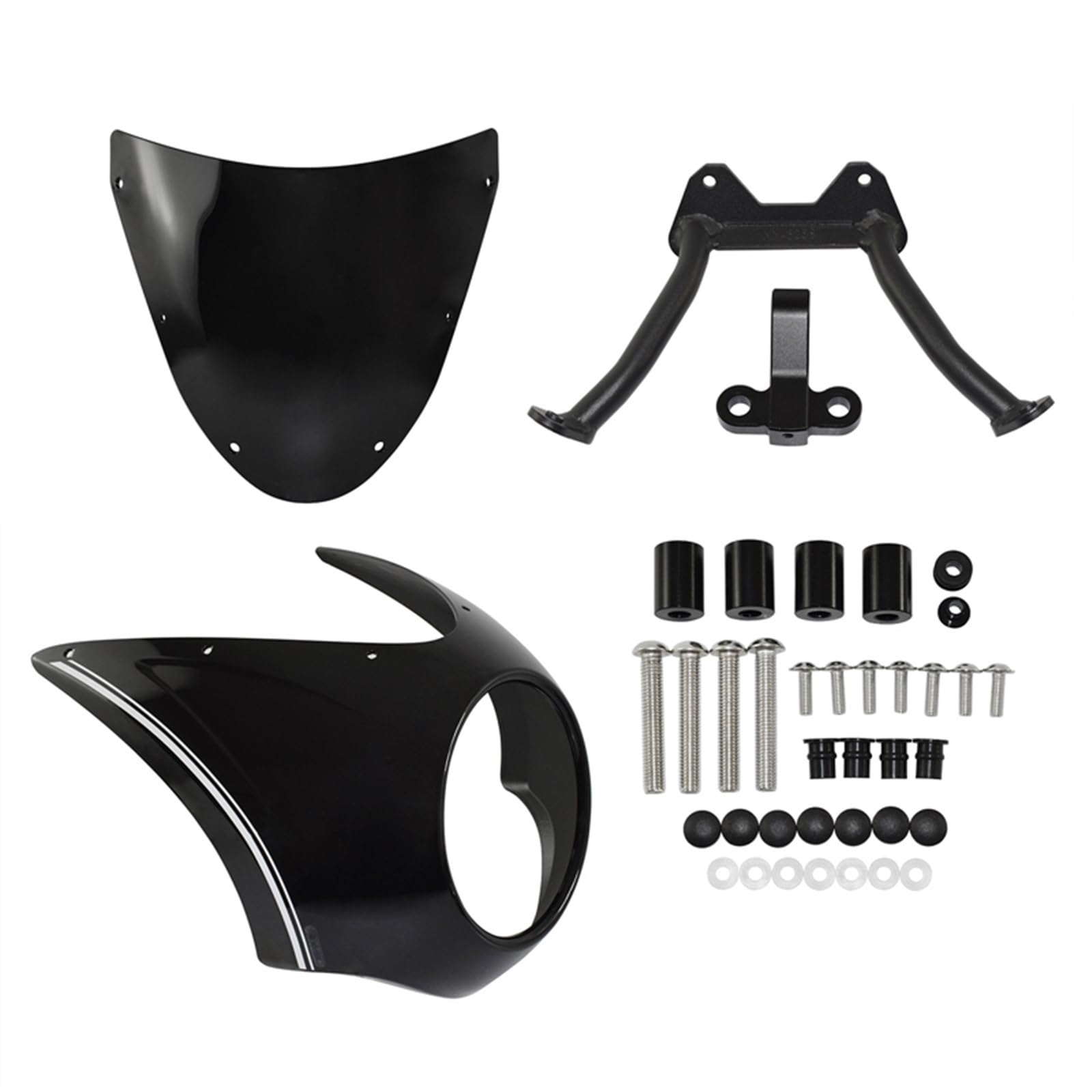 Front Dome Headlight Windscreen Windshield Headlamp Fairing Cover for for R18 2020-2022 Windschild Windabwei(Black - Type-1) von DZSQWETYU