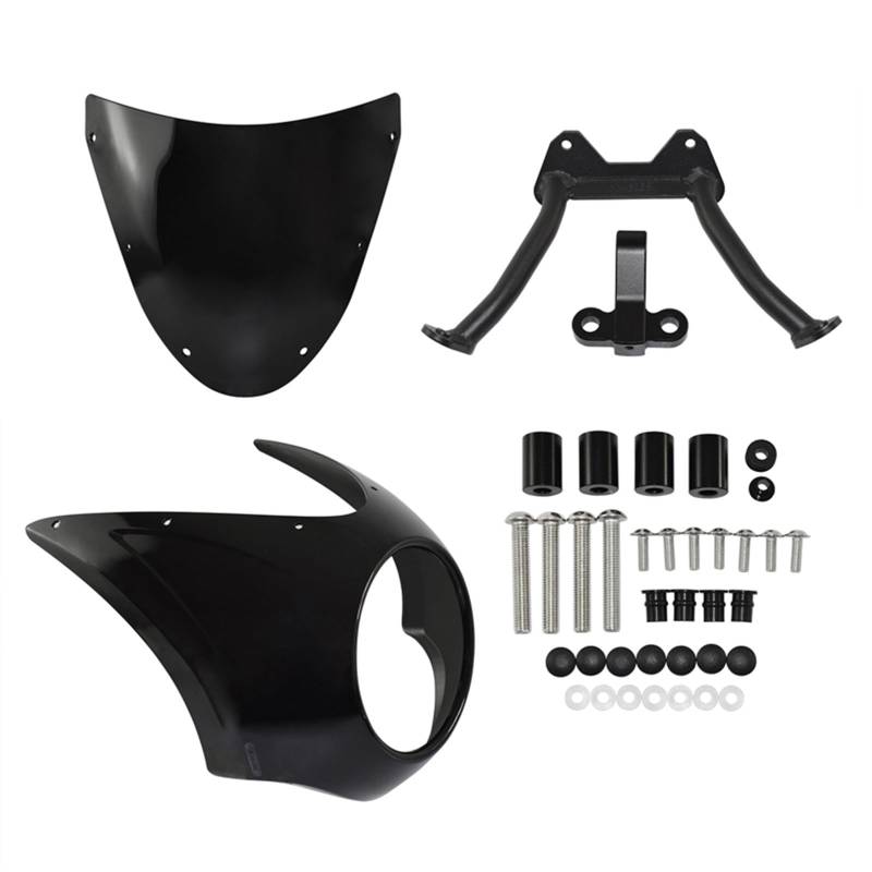 Front Dome Headlight Windscreen Windshield Headlamp Fairing Cover for for R18 2020-2022 Windschild Windabwei(Black - Type-2) von DZSQWETYU
