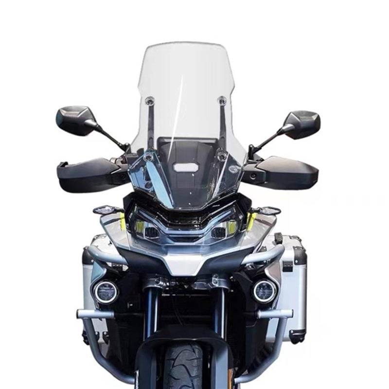 Für CFMOTO Für 800MT Gewidmet Frontscheibe Heighten Deflektor Motorrad Windschutzscheibe Windschild Windabwei(Clear,56cm) von DZSQWETYU