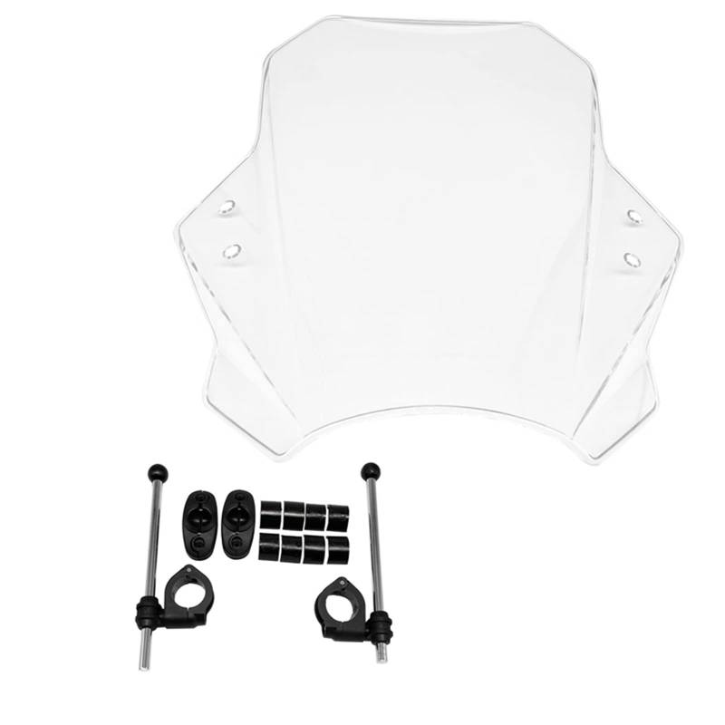 Für Für MT09 Für MT07 Für R1200RS Motorrad Windschutz Windschutz Universal Windschild Windabwei(Clear) von DZSQWETYU