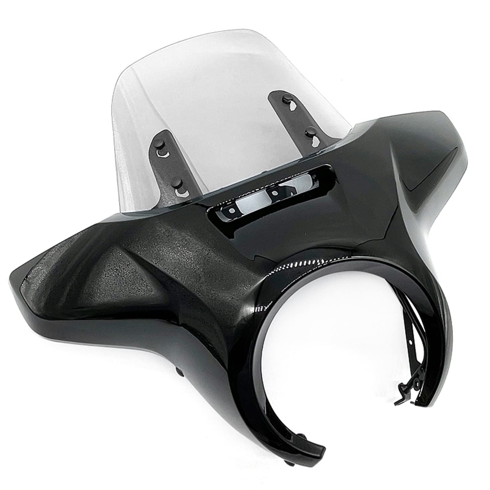Für Rebel Für CM1100 Für CMX1100 2021-2023 Frontscheibe Motorrad Scheinwerfer Verkleidung Windschild Windabwei(Gloss Black-B) von DZSQWETYU