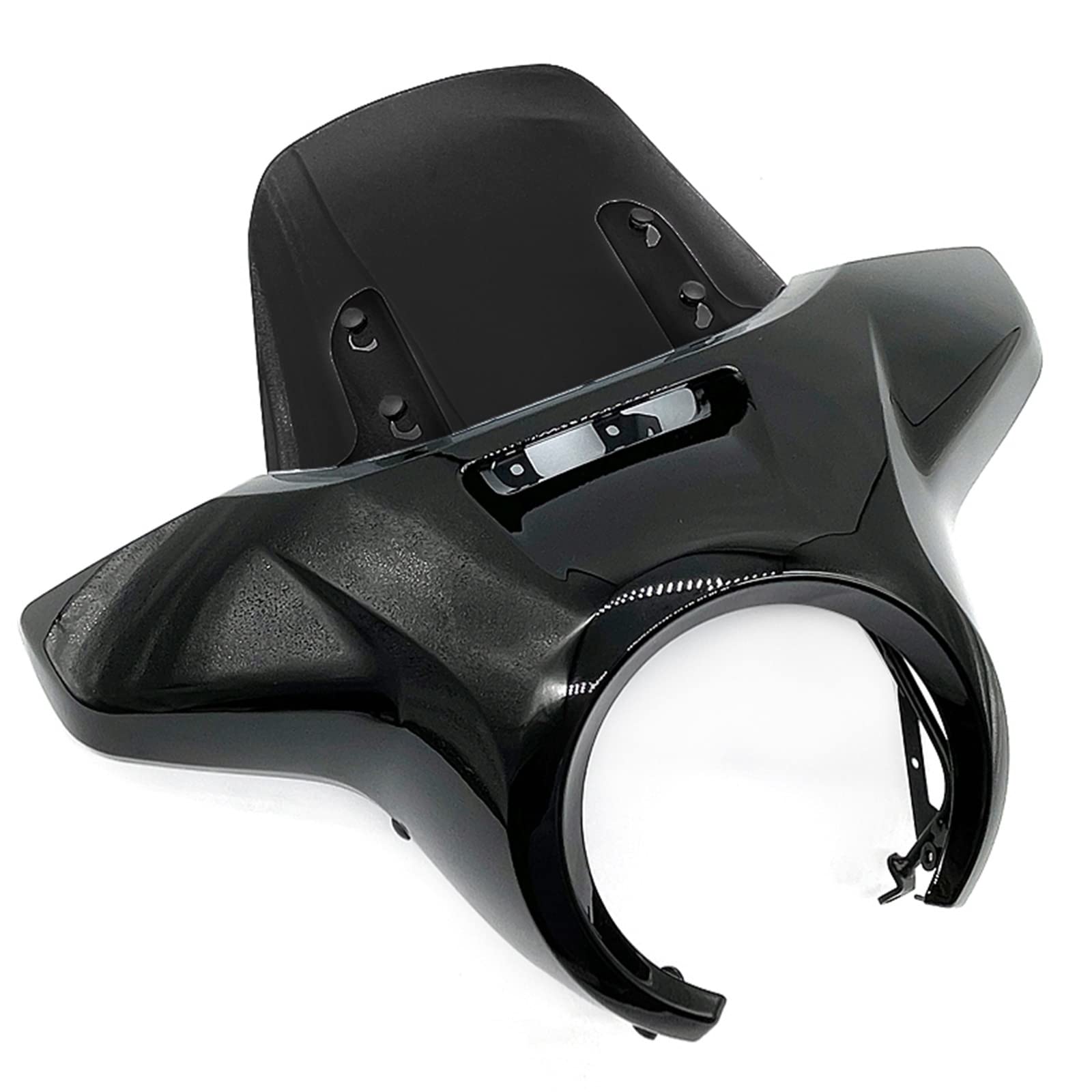 Für Rebel Für CM1100 Für CMX1100 2021-2023 Frontscheibe Motorrad Scheinwerfer Verkleidung Windschild Windabwei(Gloss Black-C) von DZSQWETYU