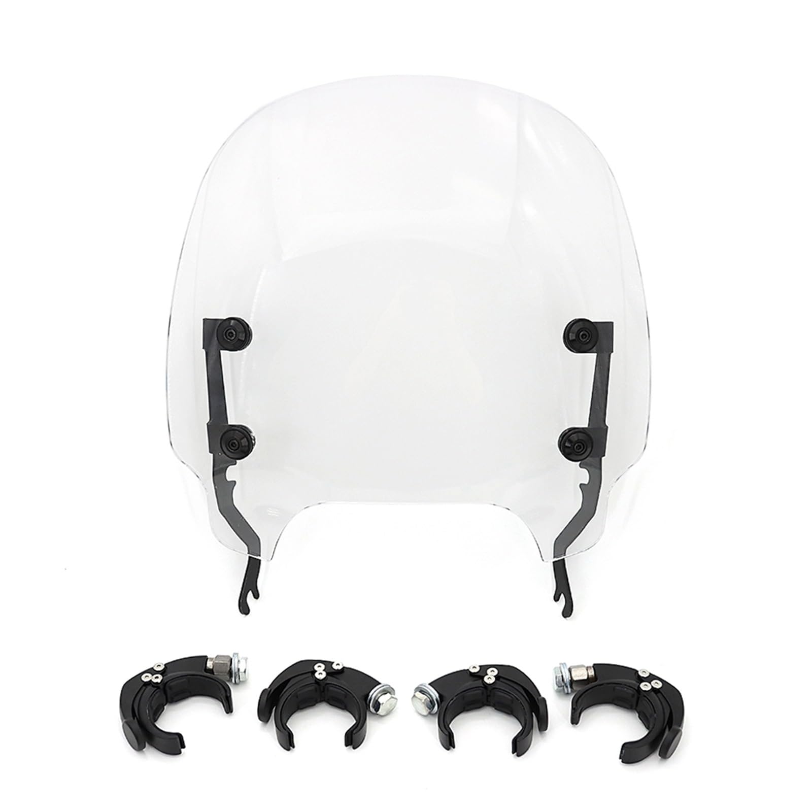 Für Sportster Für S 1250 Für RH1250 2021 2022 Motorrad Schnellspanner Windschutzscheibe Windschild Windabwei(Transparent Set) von DZSQWETYU