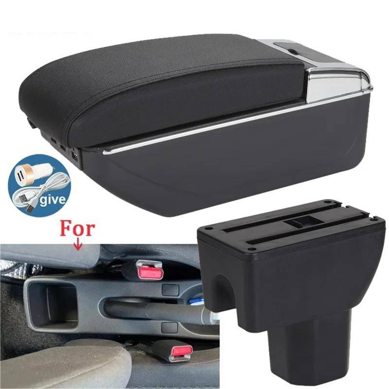 Mittelarmlehne Armlehne Box Auto Lagerung Box Arm Für Suzuki Für Splash Auto Armlehne Innen Retrofit Teile PU Leder Aufbewahrungskonsole(Style A2) von DZSQWETYU