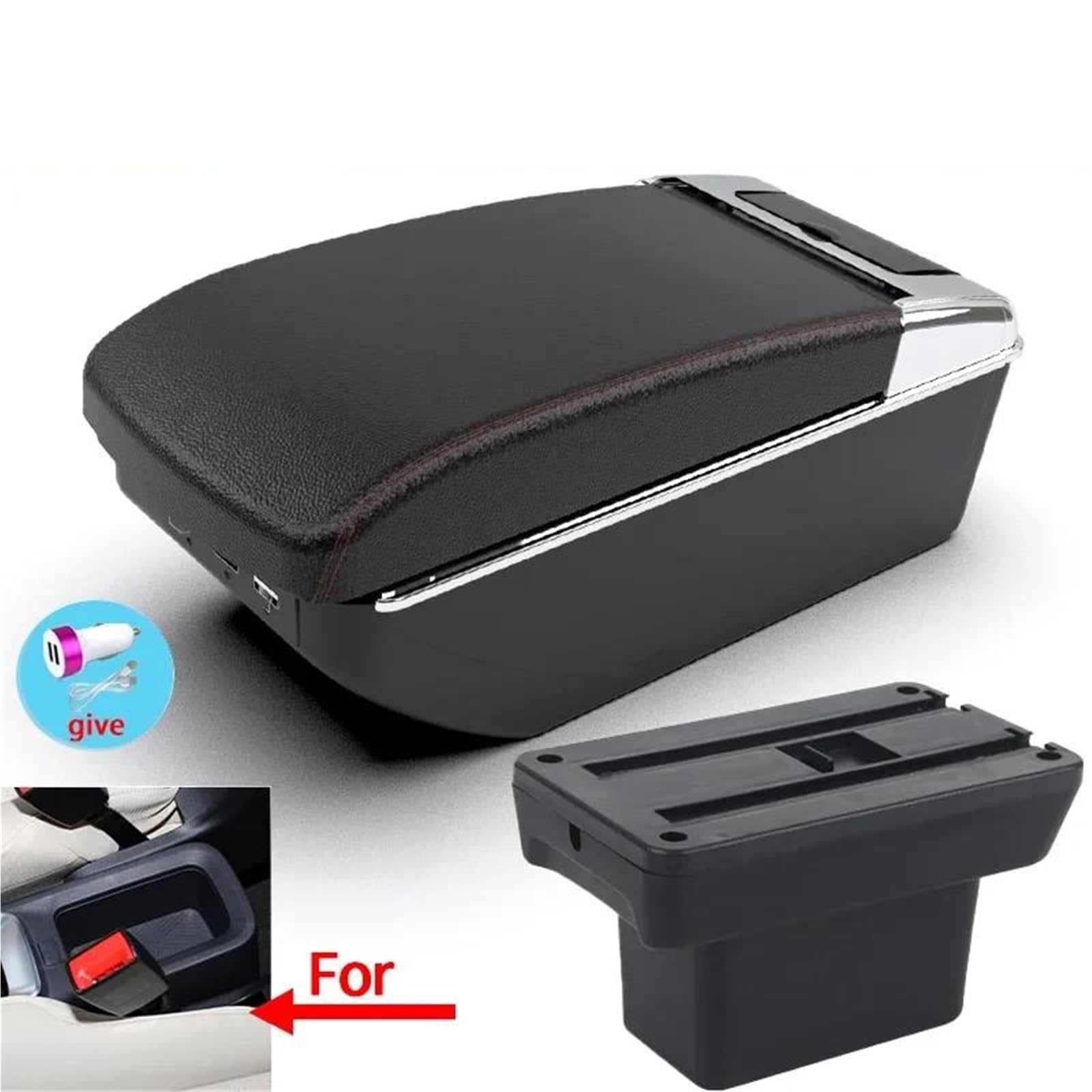 Mittelarmlehne Armlehne Box Für Baojun Für Yep Auto Armlehne Auto Zubehör Innen Details Lagerung Box Nachrüstteile Aufbewahrungskonsole(Style A1) von DZSQWETYU