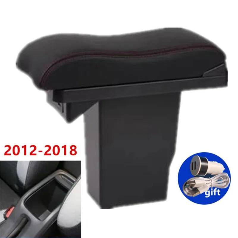 Mittelarmlehne Armlehne Box Für Peugeot Für 2008 2012-2018 Retrofit Interior Center Storage Box Auto Armlehne Arm USB Aufbewahrungskonsole(Style A2) von DZSQWETYU