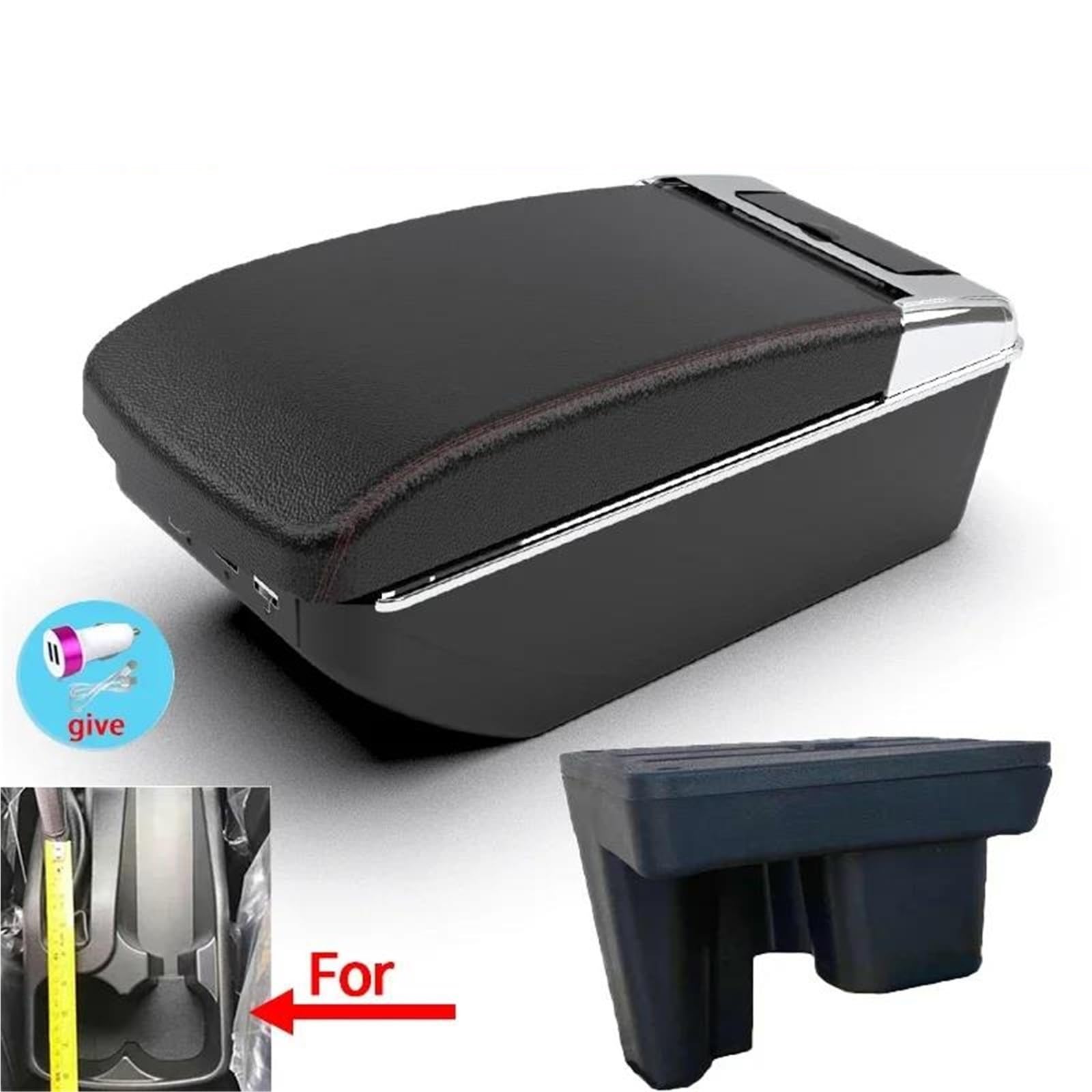 Mittelarmlehne Armlehne Box Für Toyota Für Hilux Auto Armlehne Innen Retrofit Center Storage Box Auto Zubehör Usb Aufbewahrungskonsole(Style A1) von DZSQWETYU