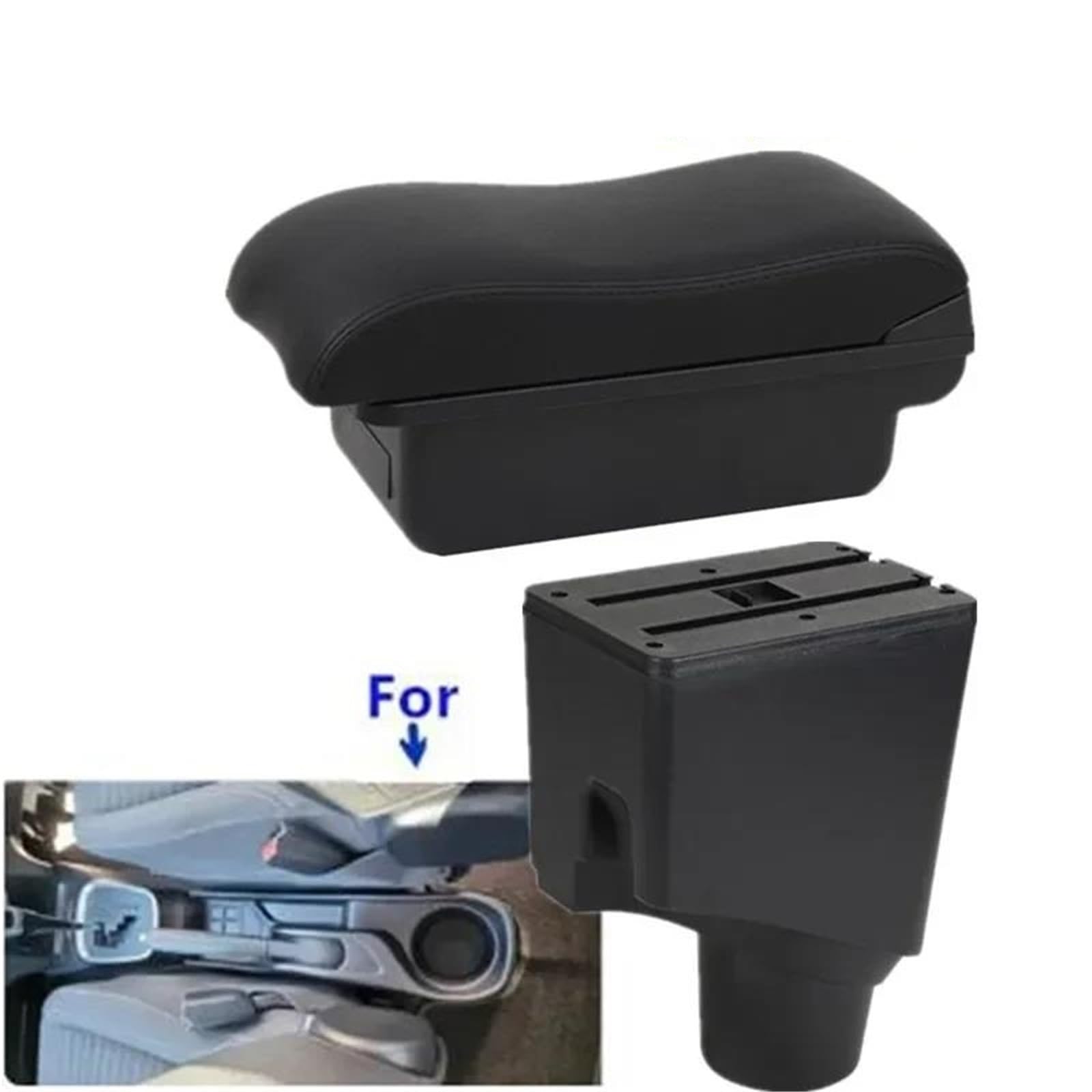 Mittelarmlehne Armlehne Box Für Toyota Für Yaris 2015-2023 Auto Armlehne Center Storage Box Innen Retrofit Teile Aufbewahrungskonsole(Style A4) von DZSQWETYU