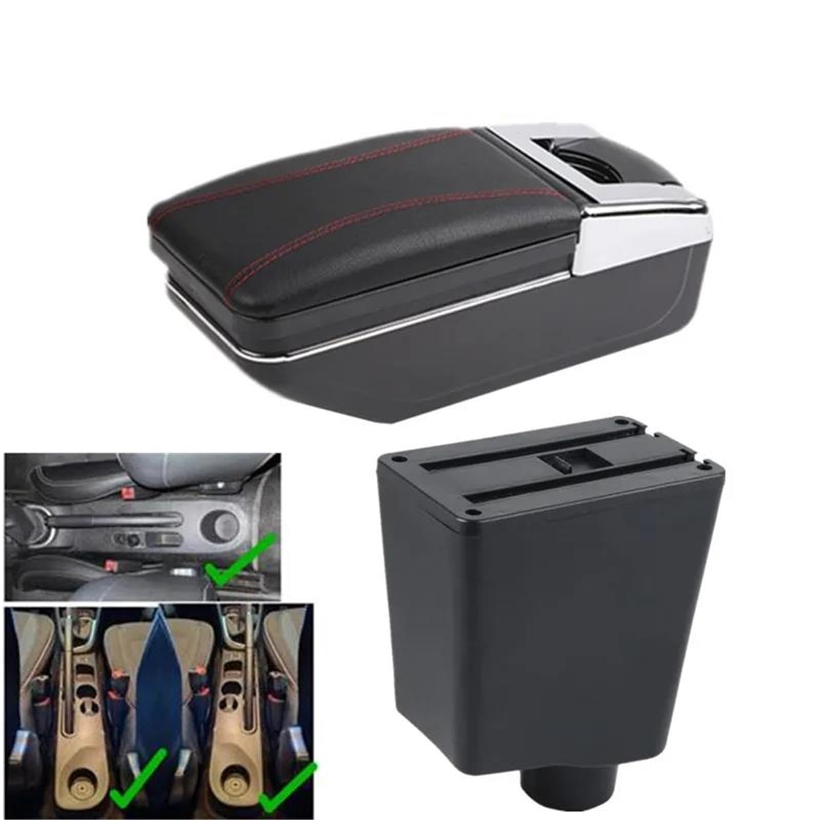 Mittelarmlehne Armlehne Für Captur Für Clio III IV Auto Armlehne Box Zubehör Lagerung Teile Spezielle Innen Nachrüstung Aufbewahrungskonsole(Style A2) von DZSQWETYU