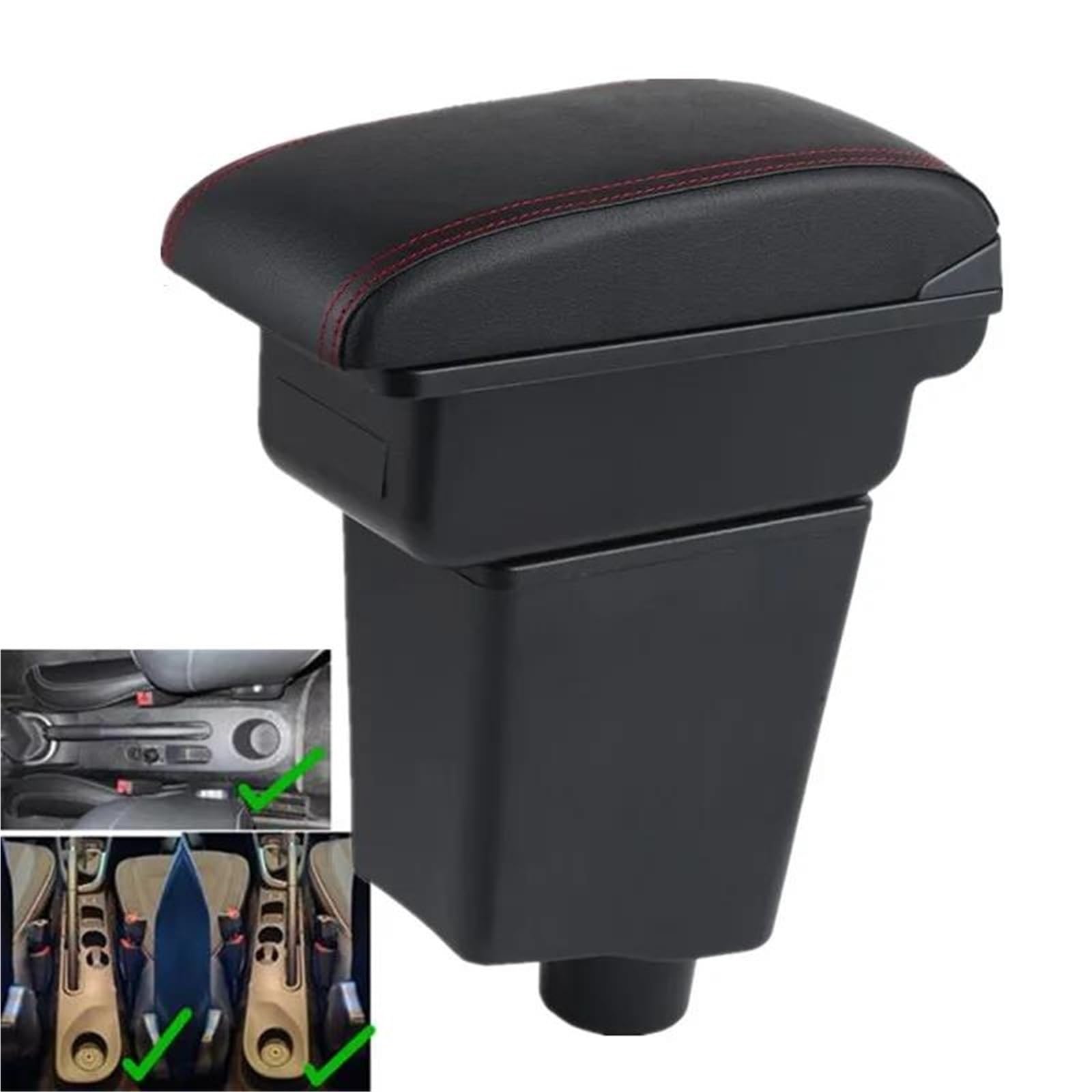 Mittelarmlehne Armlehne Für Captur Für Clio III IV Auto Armlehne Box Zubehör Lagerung Teile Spezielle Innen Nachrüstung Aufbewahrungskonsole(Style A2) von DZSQWETYU