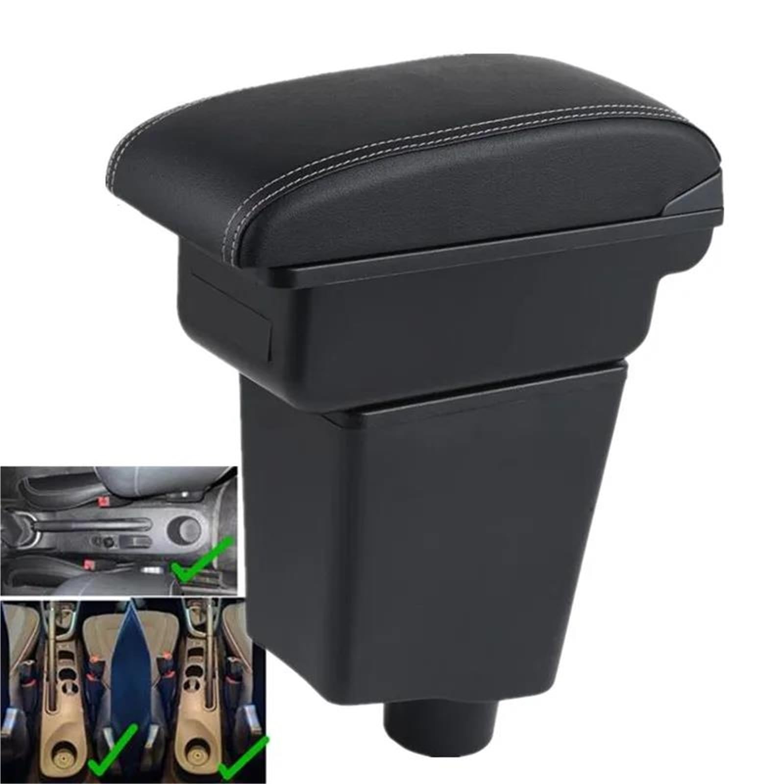 Mittelarmlehne Armlehne Für Captur Für Clio III IV Auto Armlehne Box Zubehör Lagerung Teile Spezielle Innen Nachrüstung Aufbewahrungskonsole(Style A3) von DZSQWETYU