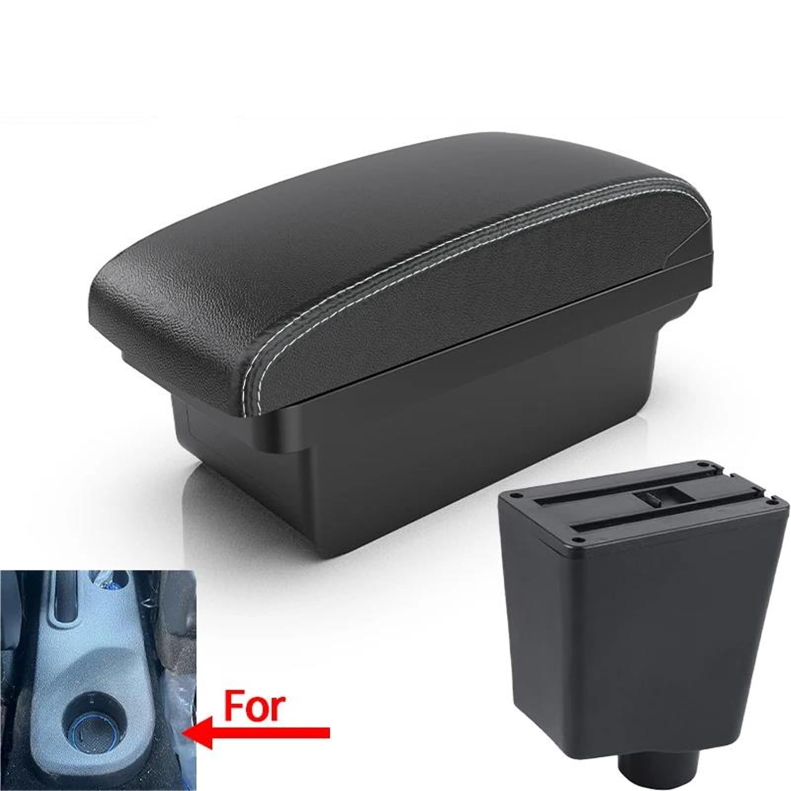 Mittelarmlehne Armlehne Für Captur Für Clio III IV Auto Armlehne Box Zubehör Lagerung Teile Spezielle Innen Nachrüstung Aufbewahrungskonsole(Style A3) von DZSQWETYU
