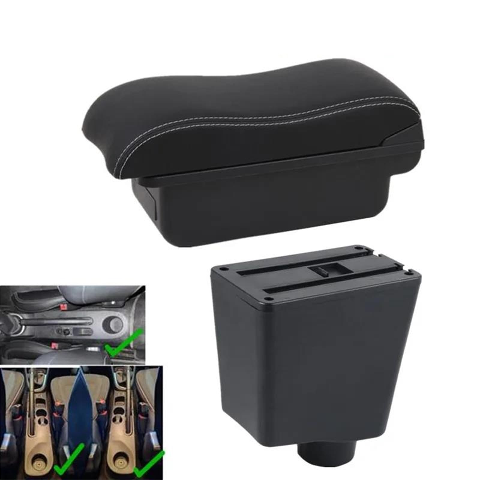 Mittelarmlehne Armlehne Für Captur Für Clio III IV Auto Armlehne Box Zubehör Lagerung Teile Spezielle Innen Nachrüstung Aufbewahrungskonsole(Style A6) von DZSQWETYU