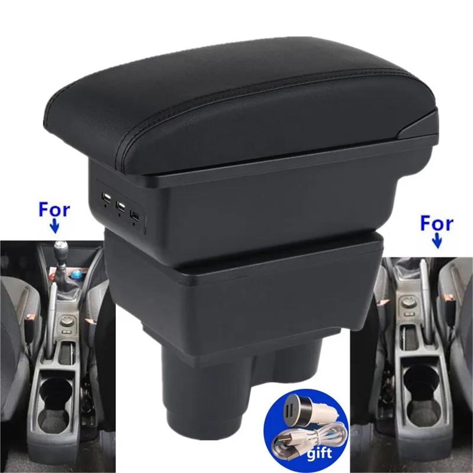 Mittelarmlehne Armlehne Für Dacia Für Duster 2 3 2019–2024 Auto-Armlehnenbox Aufbewahrungsbox Spezielles Nachrüstzubehör Aufbewahrungskonsole(Style A7) von DZSQWETYU