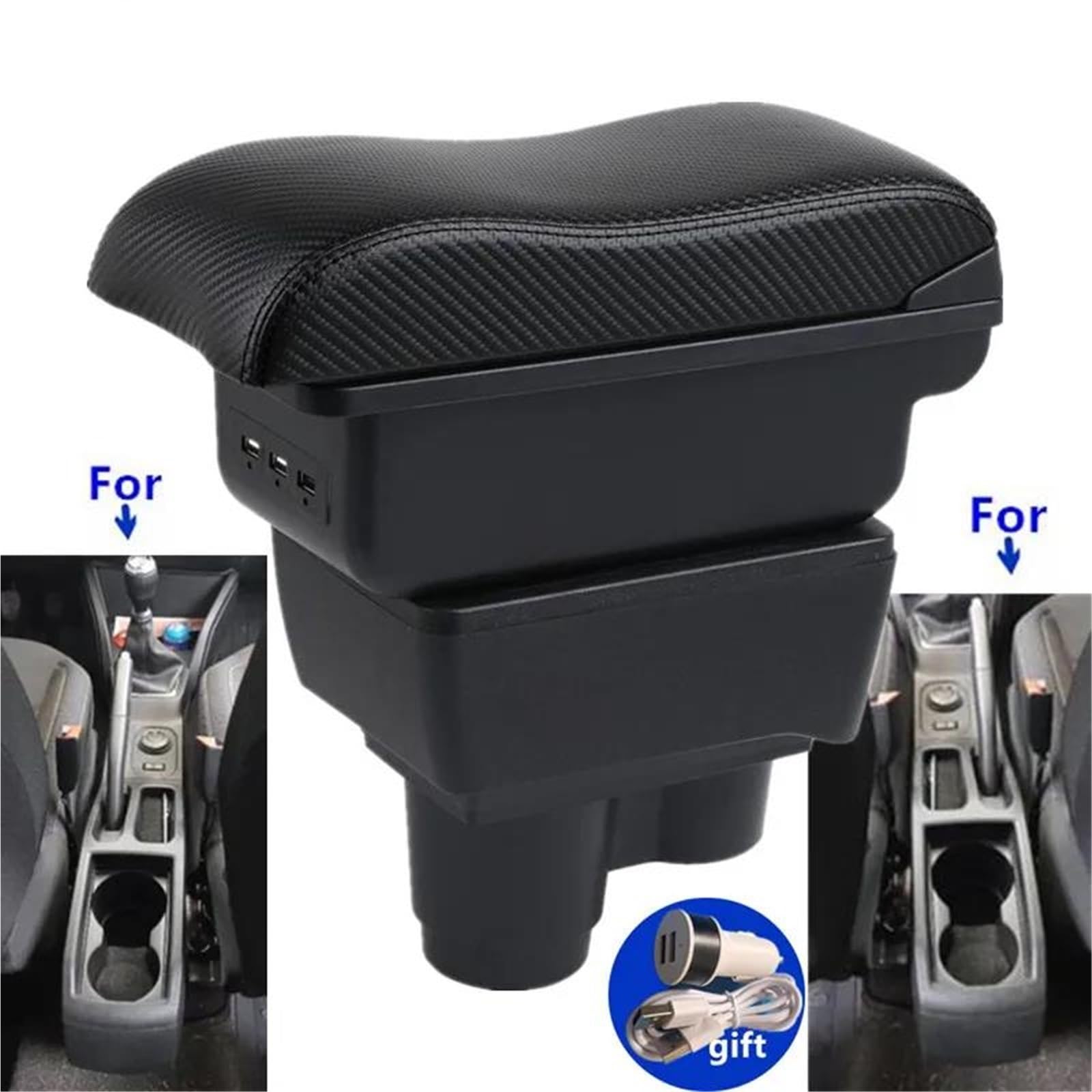 Mittelarmlehne Armlehne Für Dacia Für Duster 2 3 2019–2024 Auto-Armlehnenbox Aufbewahrungsbox Spezielles Nachrüstzubehör Aufbewahrungskonsole(Style B5) von DZSQWETYU