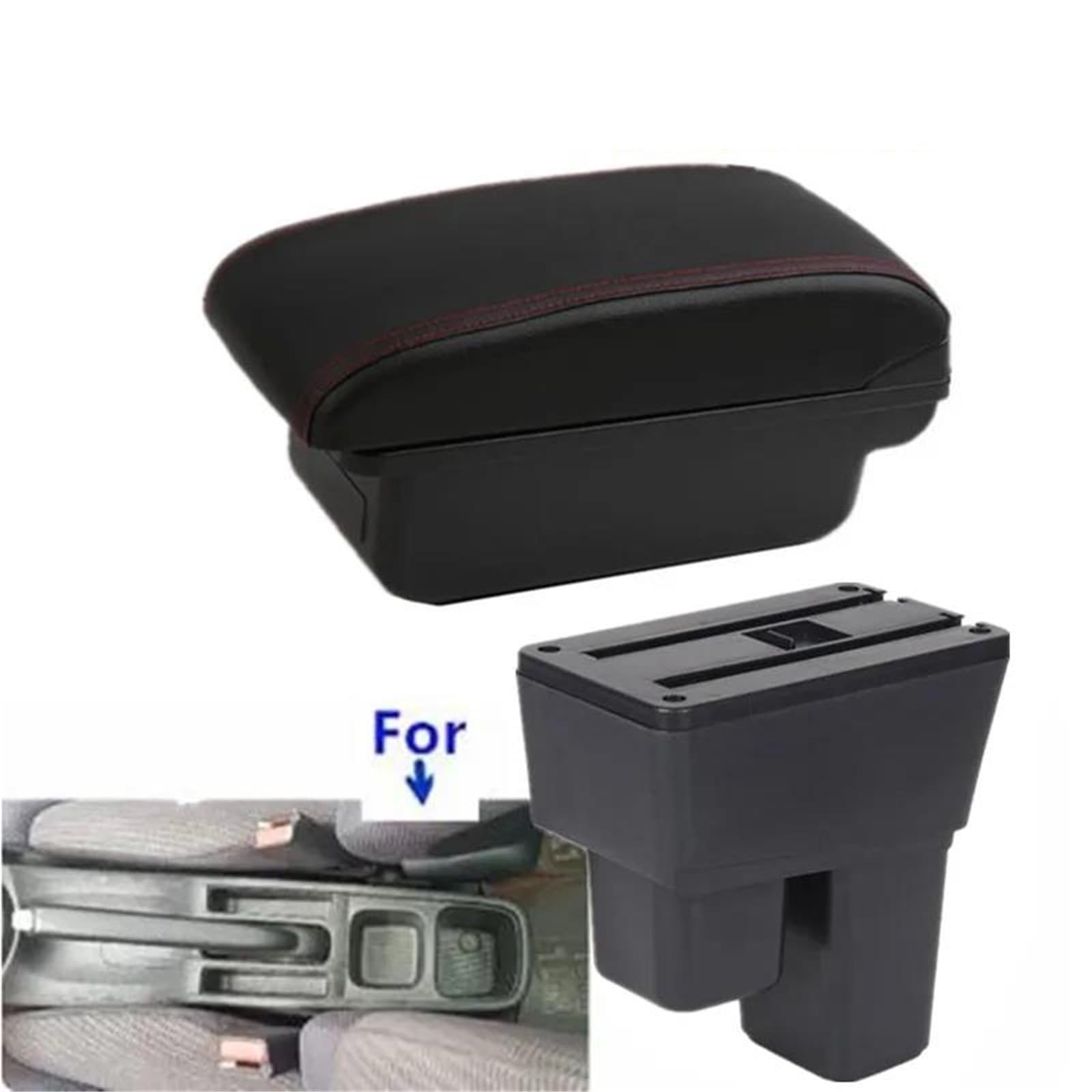 Mittelarmlehne Armlehne Für Fit Für Jazz 2 2008 2009 2010 2011 2012 2013 Auto-Armlehnenbox Arm-Aufbewahrungsbox Autozubehör Aufbewahrungskonsole(Style A2) von DZSQWETYU