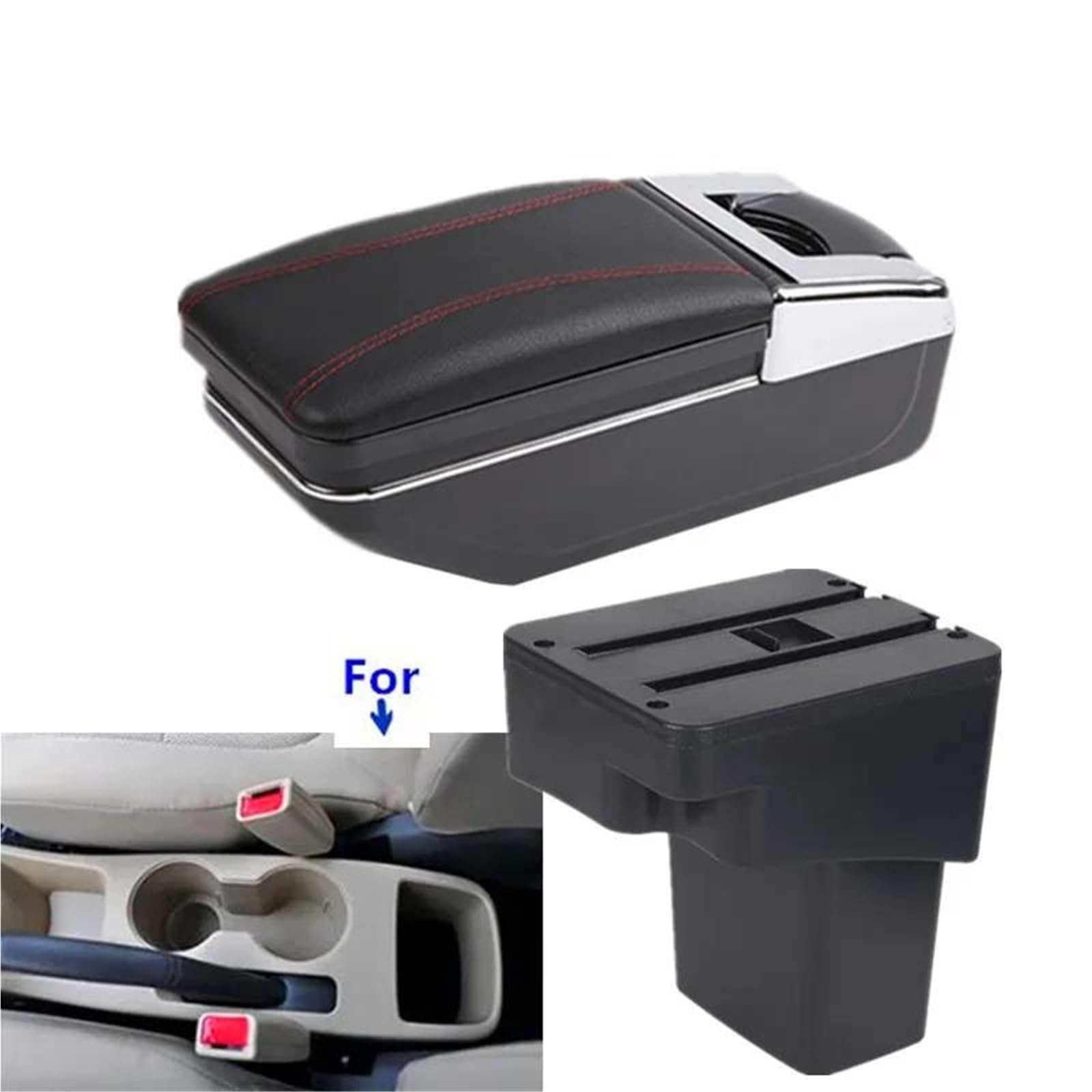 Mittelarmlehne Armlehne Für Hyundai Für Accent RB Für Solaris Für Verna 2011-2016 Auto Armlehne Box Innen Lagerung Box Aufbewahrungskonsole(Style A2) von DZSQWETYU