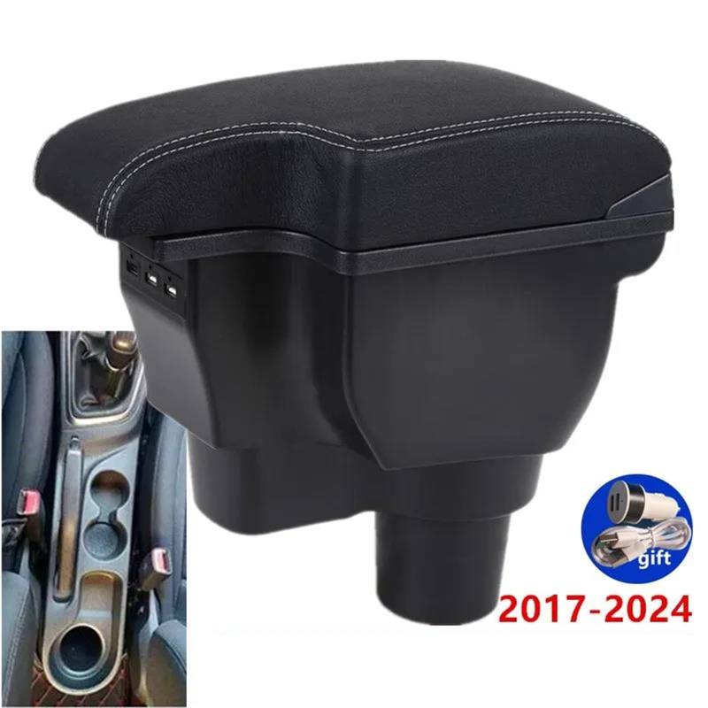 Mittelarmlehne Armlehne Für Hyundai Für Solaris 2 Für Accent Für Verna 2017-2024 Auto Armlehne Box Lagerung Box Innen Aufbewahrungskonsole(Style A3) von DZSQWETYU