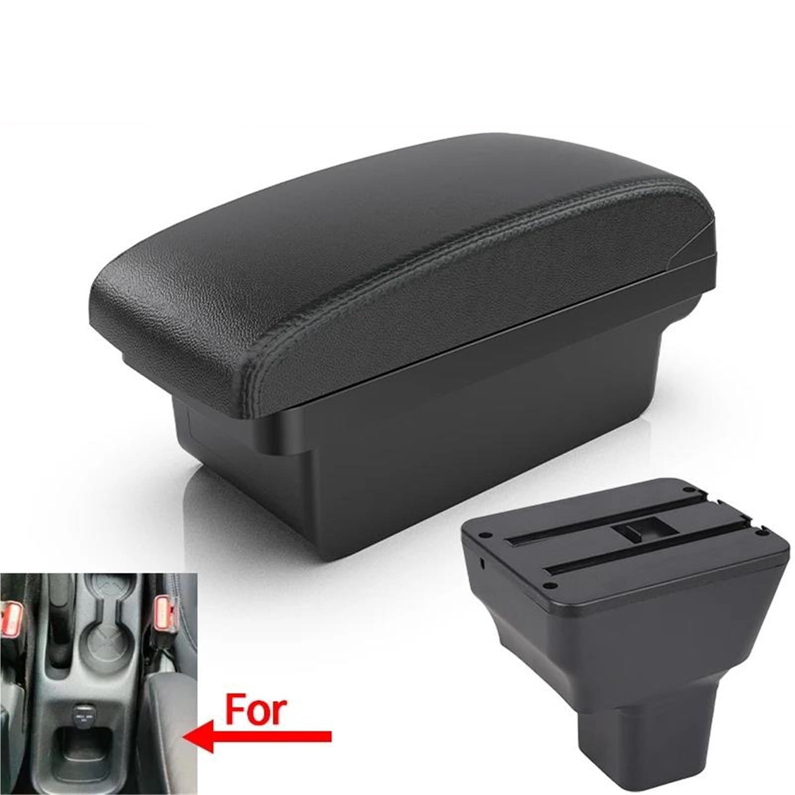 Mittelarmlehne Armlehne Für Nissan Für Kicks 2016-2021 Auto Armlehne Box Innen Retrofit Teile Center Storage Box USB Aufbewahrungskonsole(Style A2) von DZSQWETYU