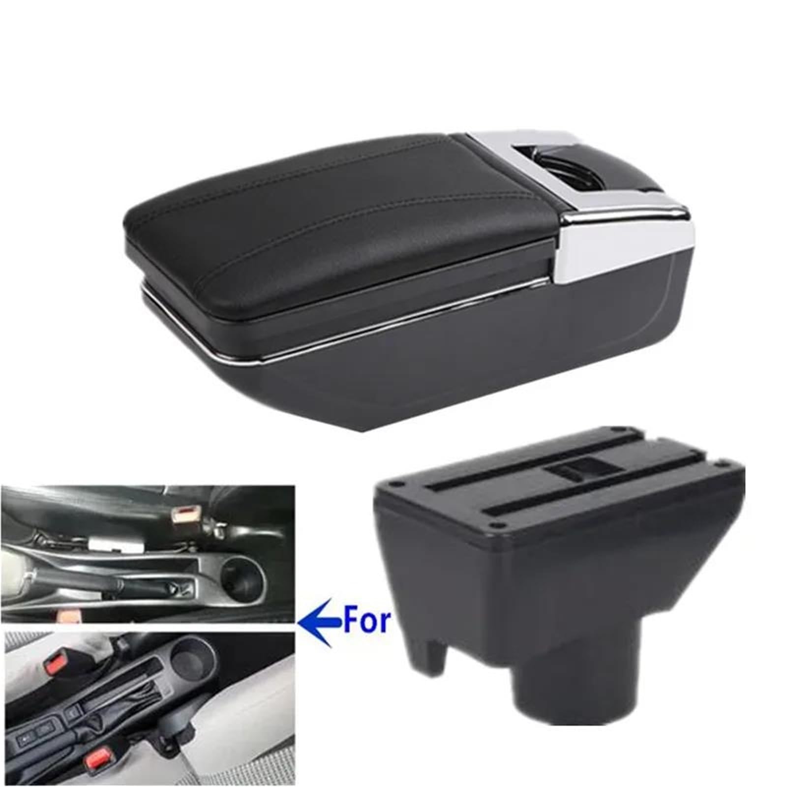 Mittelarmlehne Armlehne Für TOYOTA Für Yaris Für Vitz Auto Armlehne Box Innen Retrofit Center Storage Box Auto Zubehör Aufbewahrungskonsole(Style A1) von DZSQWETYU