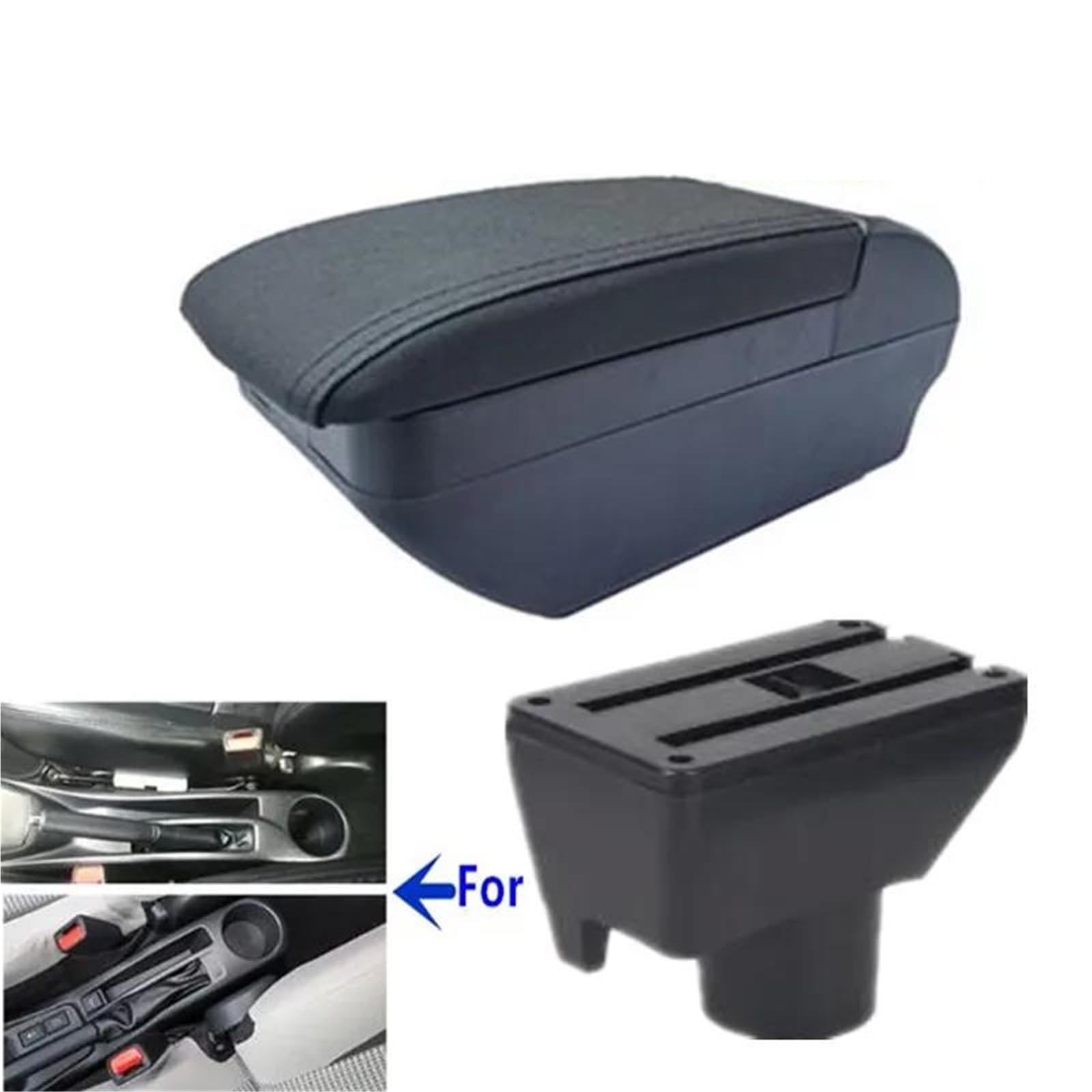 Mittelarmlehne Armlehne Für TOYOTA Für Yaris Für Vitz Auto Armlehne Box Innen Retrofit Center Storage Box Auto Zubehör Aufbewahrungskonsole(Style F1) von DZSQWETYU