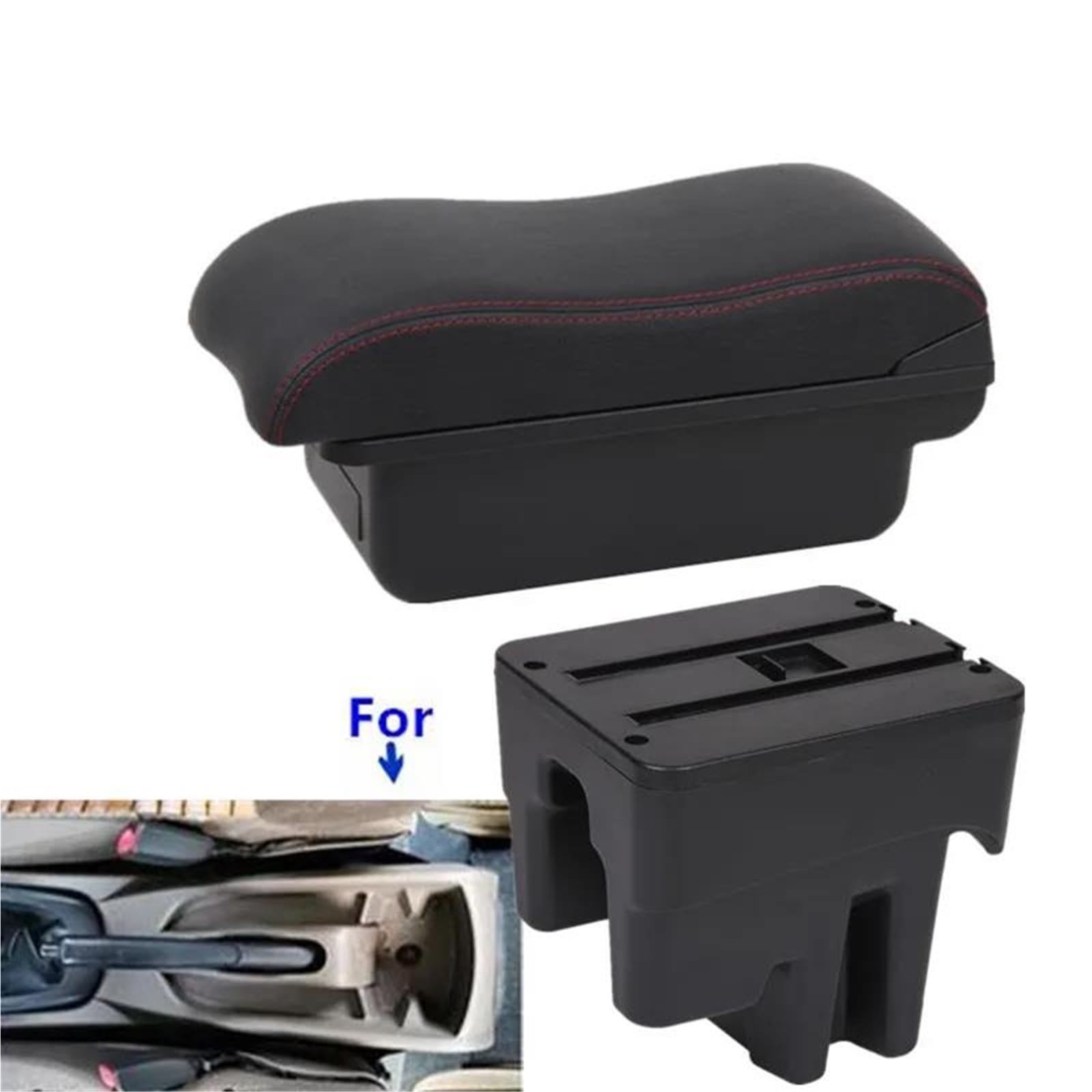 Mittelarmlehne Armlehne Für Toyota Für Avanza 2016 Auto Armlehne Box Innen Spezielle Retrofit Teile Zentrum Speicher Box Aufbewahrungskonsole(Style A5) von DZSQWETYU