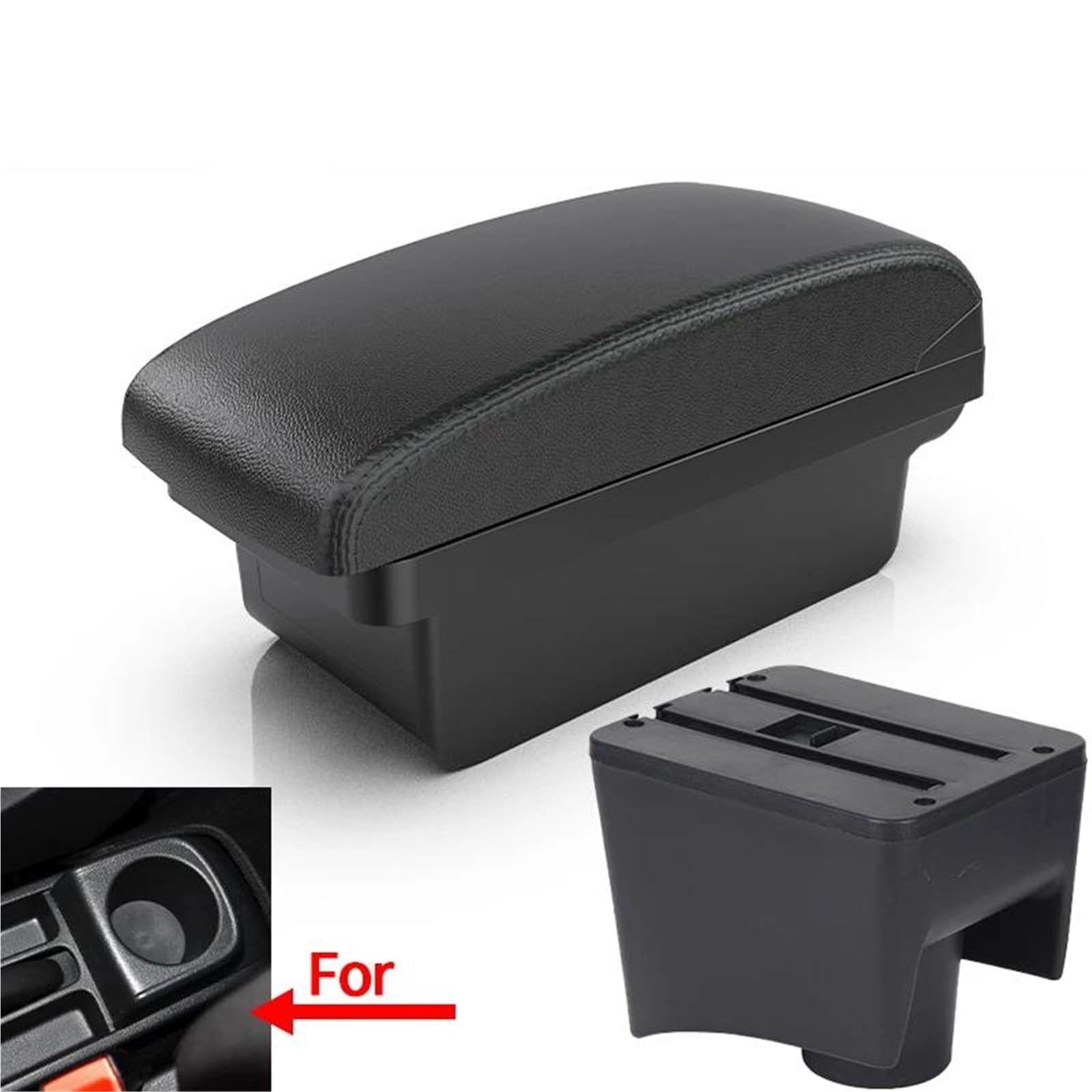 Mittelarmlehne Armlehne Für VW Für POLO Für Mk5 6R Für Vento 2010-2018 Auto Armlehne Box Lagerung Box Nachrüstung Innenraum Aufbewahrungskonsole(Style A2) von DZSQWETYU