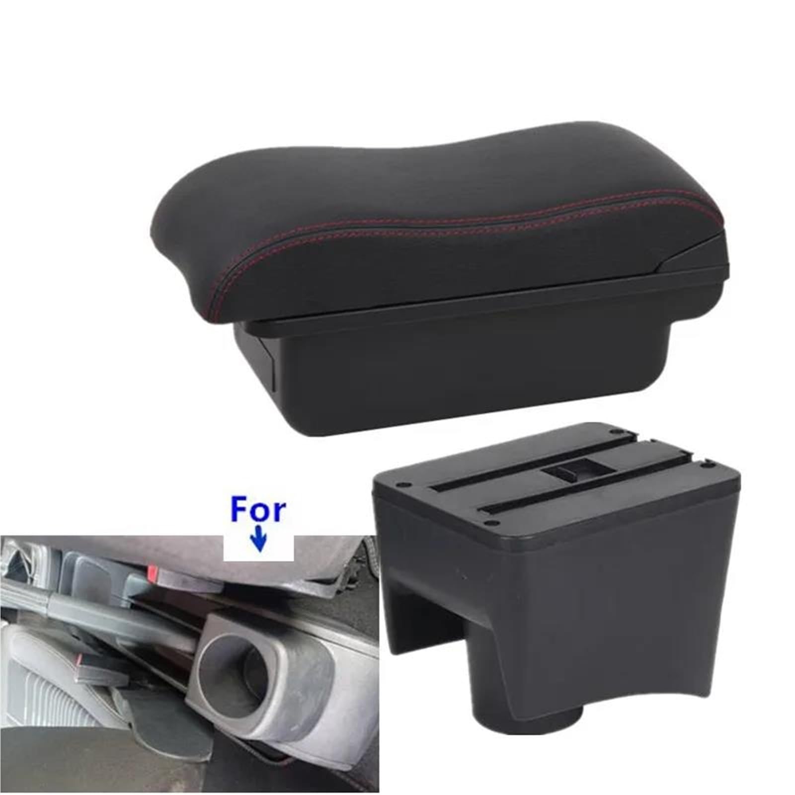 Mittelarmlehne Armlehne Für VW Für Polo Für Mk5 6R Für Vento 2010-2018 Auto Armlehne Box Center Storage Box Auto Nachrüstung Aufbewahrungskonsole(Style A5) von DZSQWETYU