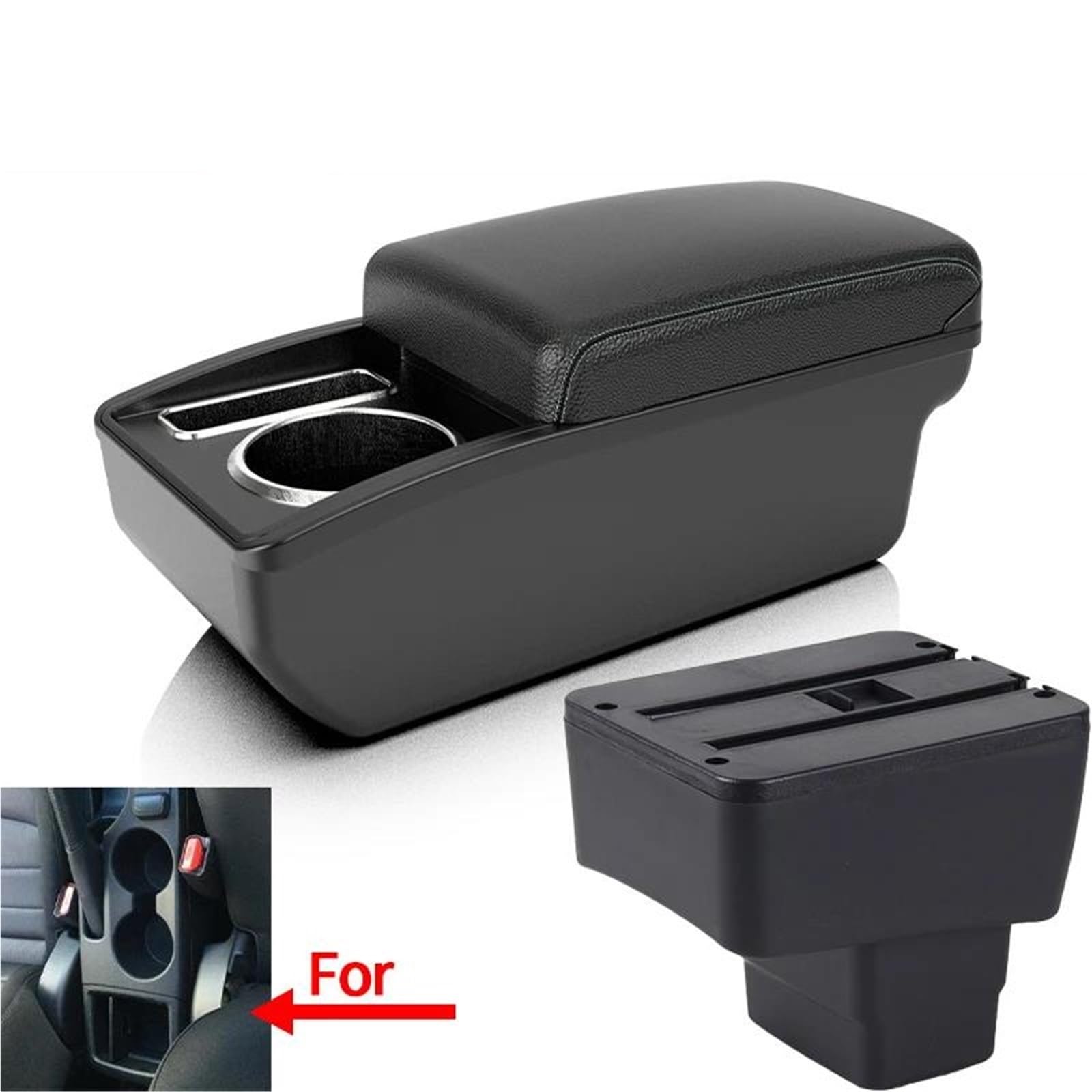 Mittelarmlehne Armlehne Retrofit Für Mazda 2 Für CX-3 Auto Armlehne Storage Box Auto Zubehör Lade USB Aufbewahrungskonsole(Style A3) von DZSQWETYU