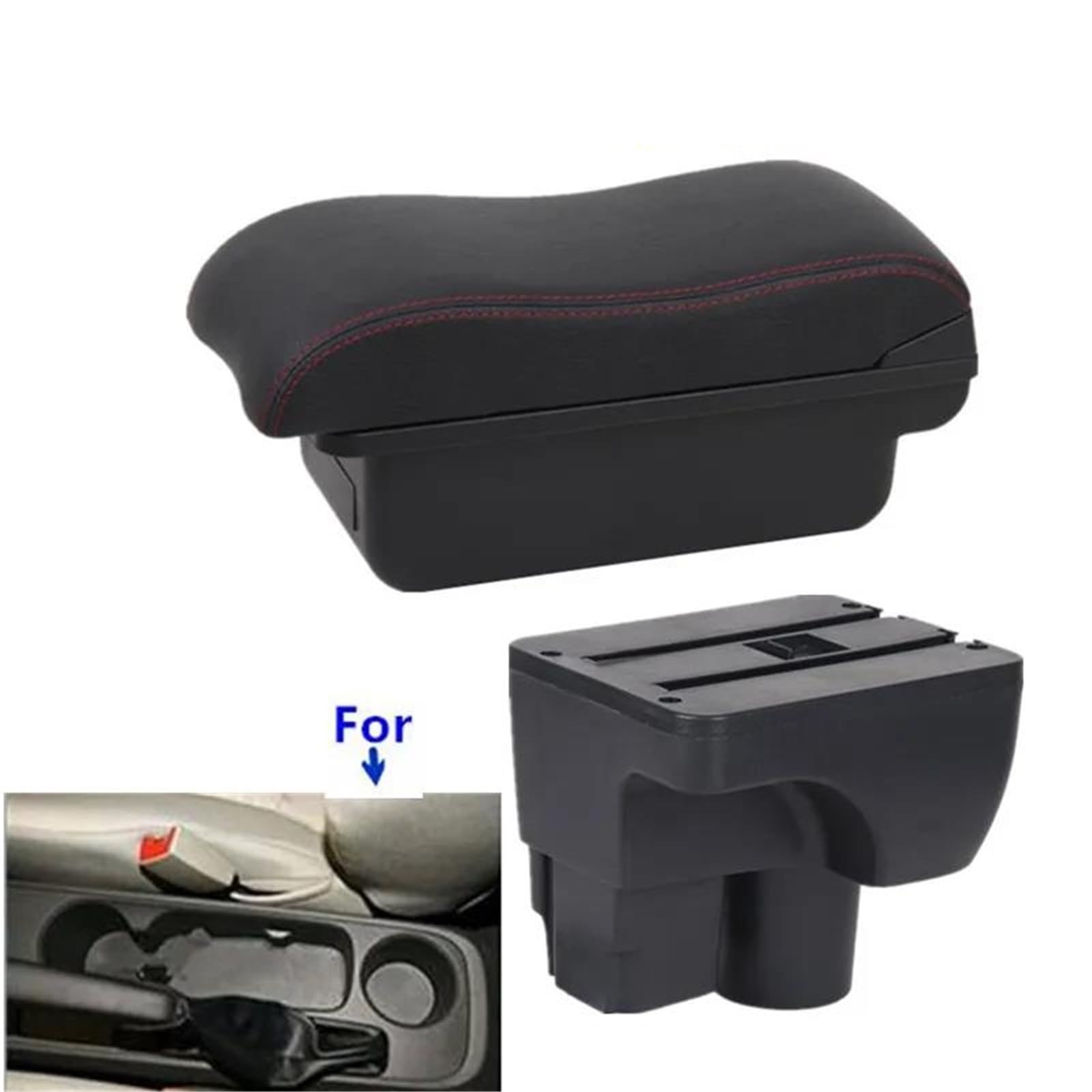 Mittelarmlehne Armlehnenbox Für Chevy Für Sail 3 Für Aveo Auto-Armlehnenbox Spezielle Nachrüst-Aufbewahrungsbox Autozubehör Aufbewahrungskonsole(Style A5) von DZSQWETYU