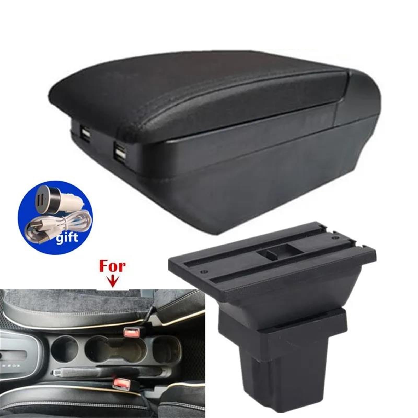Mittelarmlehne Armlehnenbox Für Chevy Für Trax Für Tracker 2015-2019 Auto-Armlehnenarm Auto-Aufbewahrungsbox Zubehör Aufbewahrungskonsole(Style H1) von DZSQWETYU