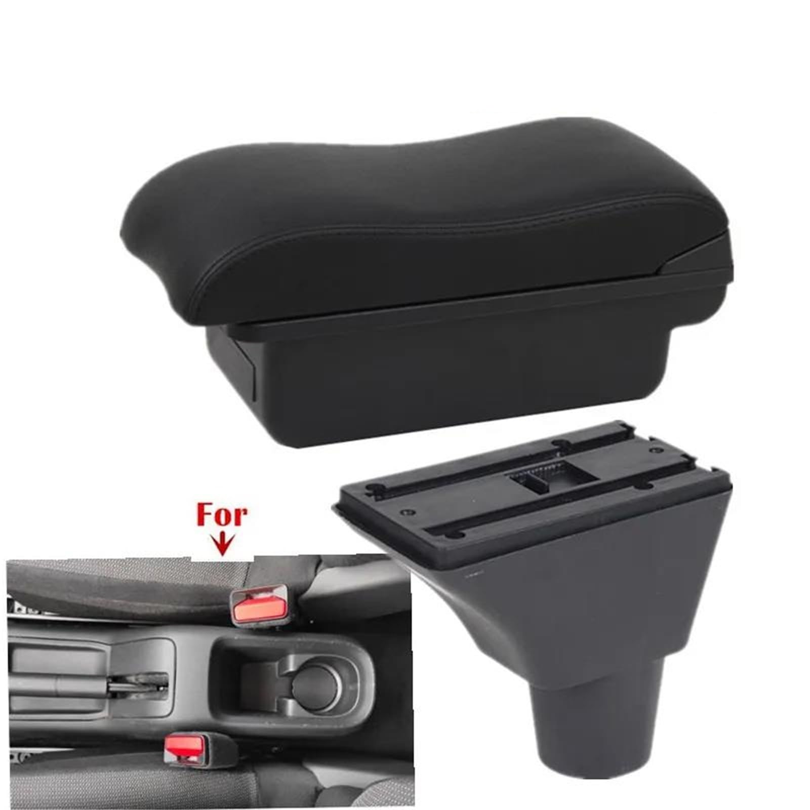 Mittelarmlehne Armlehnenbox Für Citroen Für C3 C4 Auto Armlehne Aufbewahrungsbox Innenausstattung Nachrüstteile Autozubehör Aufbewahrungskonsole(Style A4) von DZSQWETYU